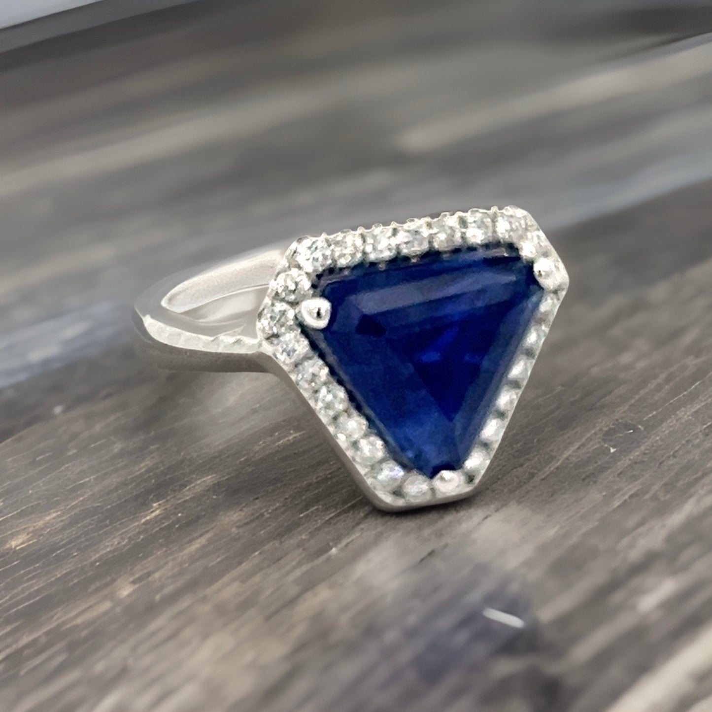 Natural Sapphire Diamond Ring 6.5 14k W Gold 5.84 TCW Certified $5,950 310654 - Certified Fine Jewelry