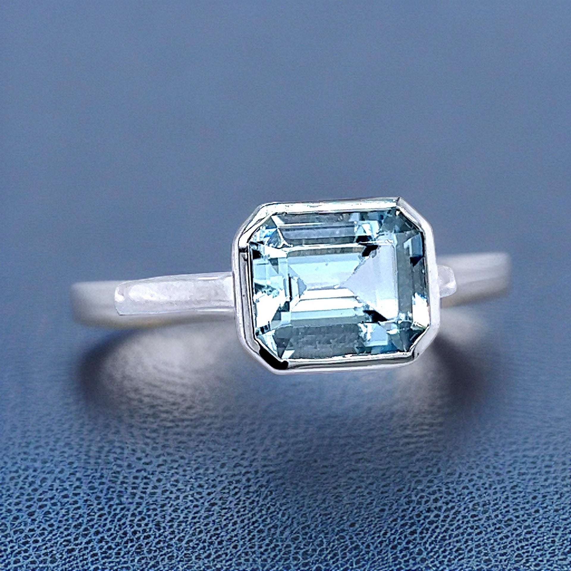Natural Aquamarine Ring 6.5 14k White Gold 3.21 TCW Certified $2,190 221344 - Certified Fine Jewelry