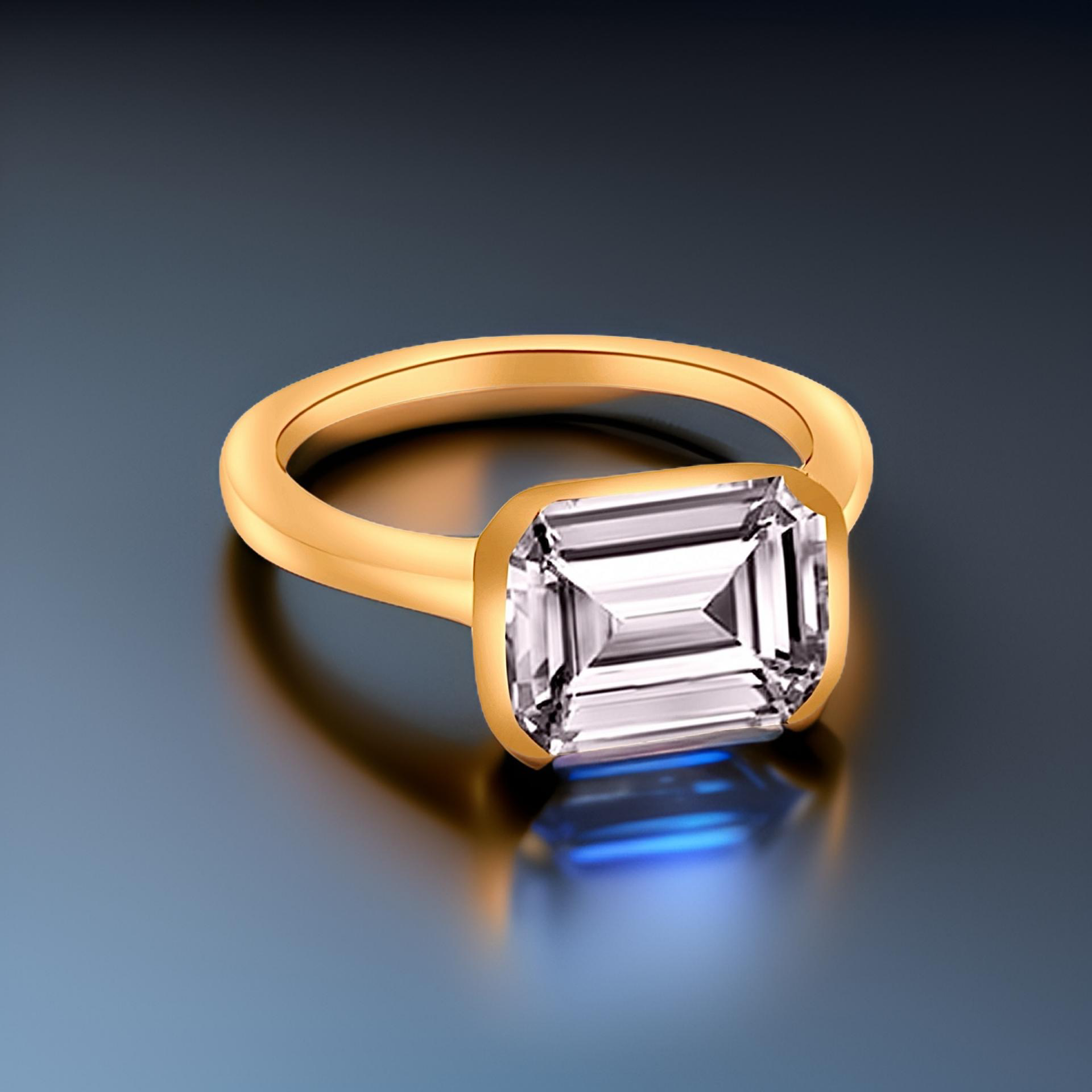 Natural Aquamarine Ring 6.5 14k Yellow Gold 2.94 TCW Certified $2,190 221346