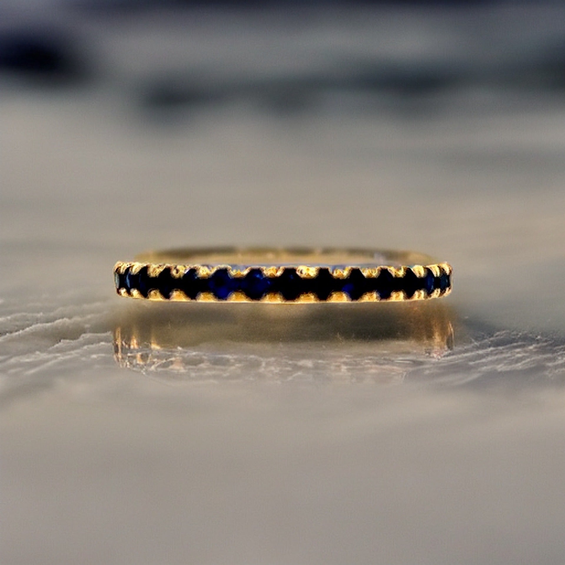 Natural Blue Sapphire Ring 6.5 14k Y Gold 0.66 TCW Certified $1,190 217009 - Certified Fine Jewelry