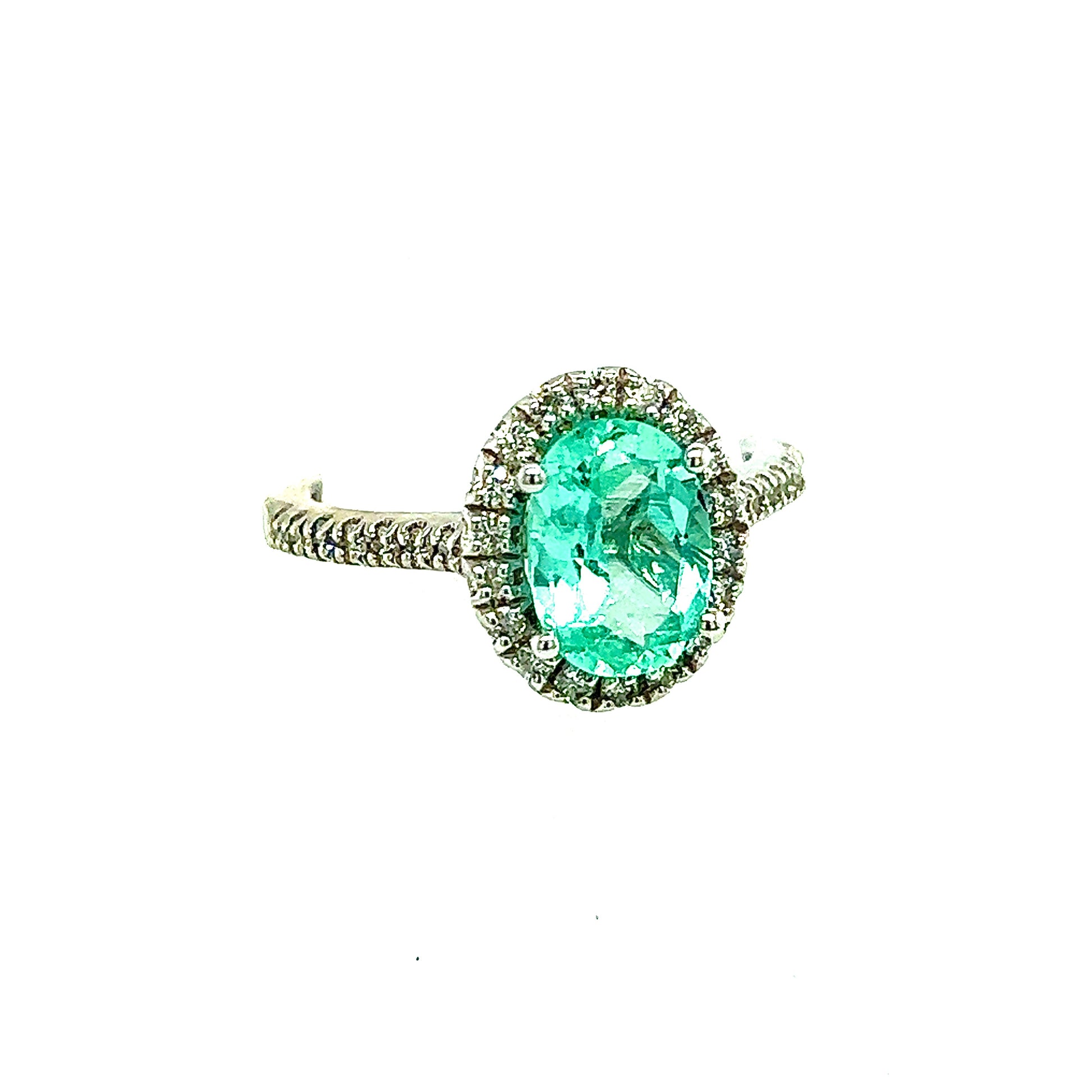 Natural Colombian Emerald Diamond Ring Size 6.5 14k W Gold 2.98 TCW Certified $6,790 218110 - Certified Fine Jewelry