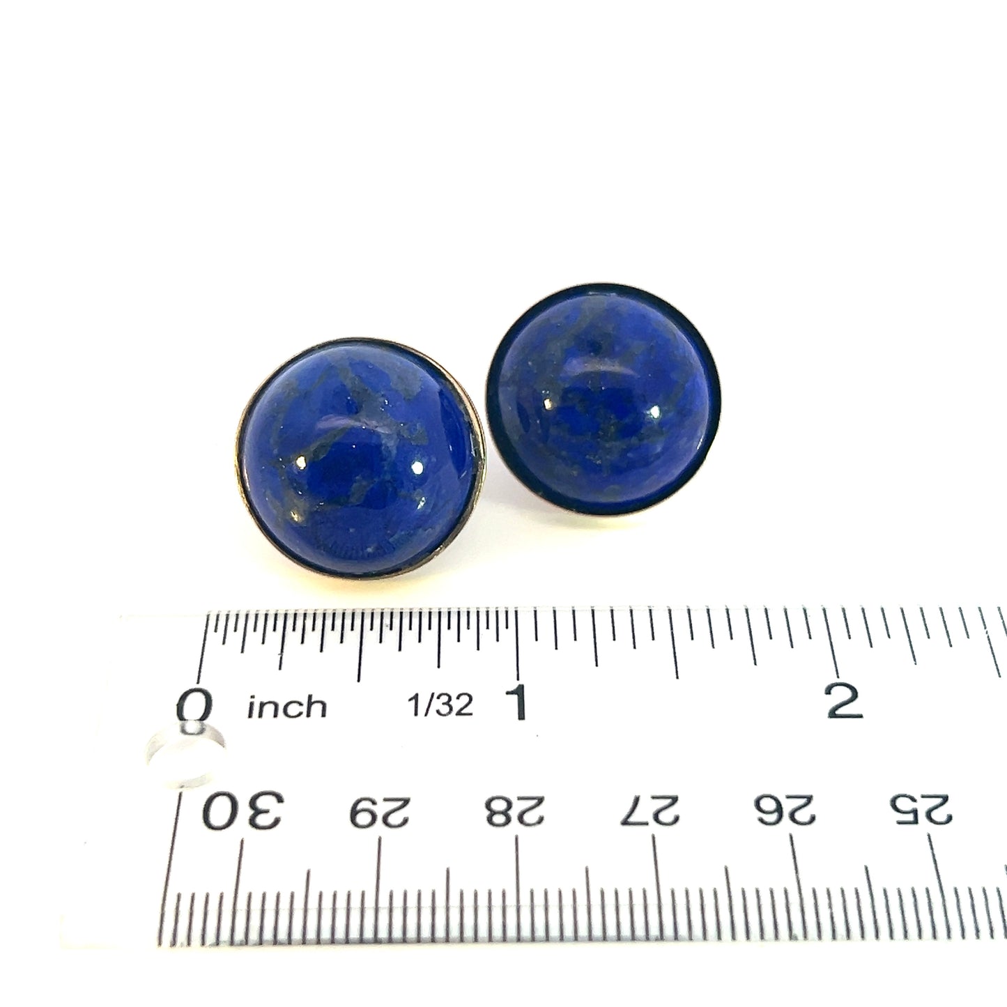 Natural Lapis Lazuli Cufflinks 14k Y Gold 40 CTW Certified $3,450 311039 - Certified Fine Jewelry