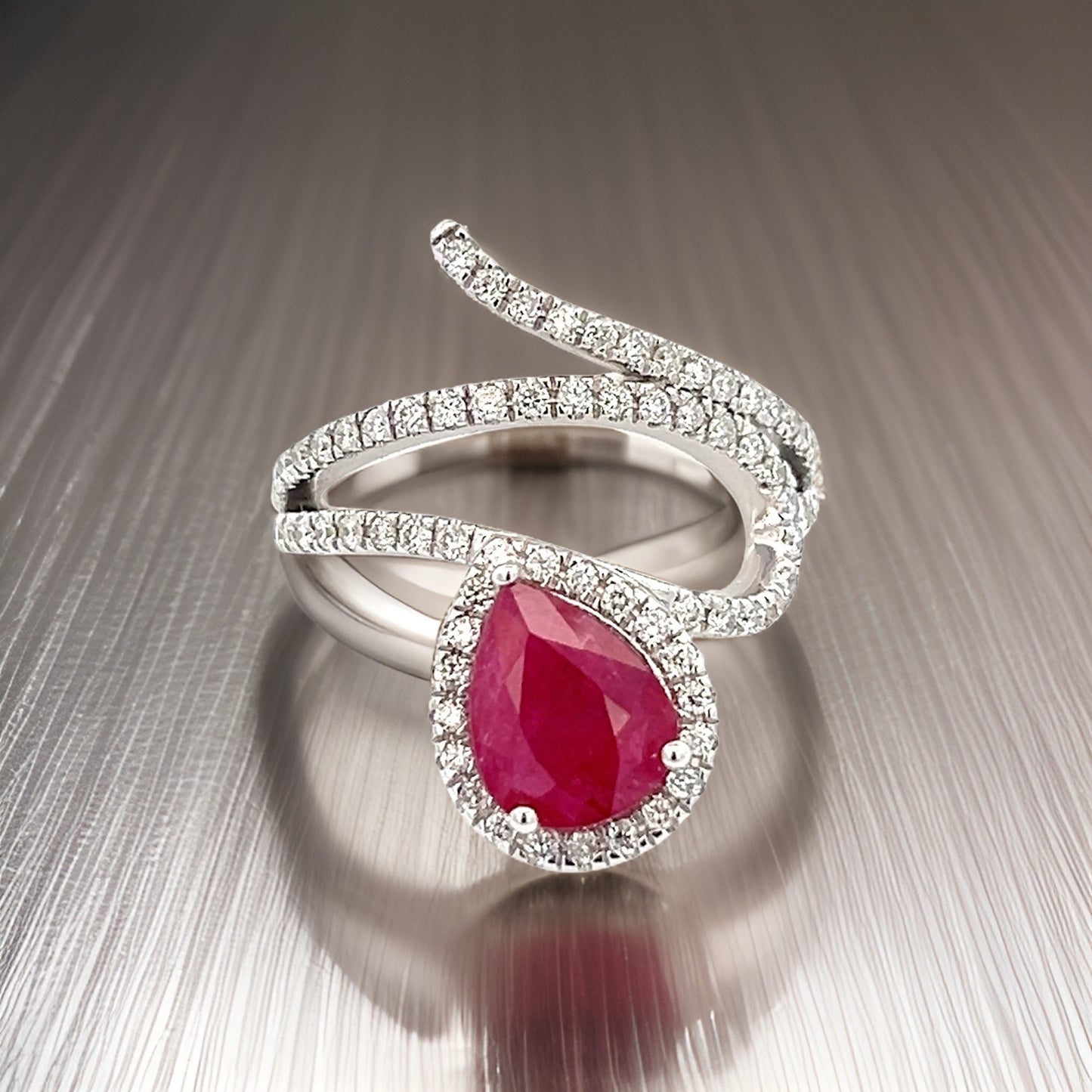 Natural Ruby Diamond Ring 6.75 14k W Gold 2.32 TCW Certified $5,950 310542 - Certified Fine Jewelry