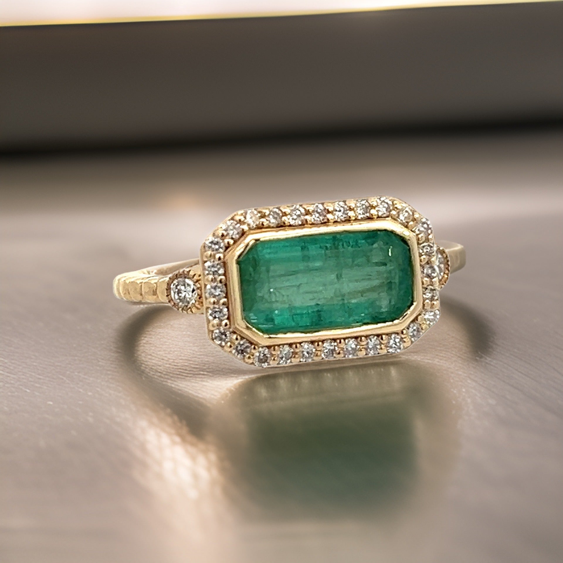 Natural Emerald and Diamond Ring 6.5 14k Y Gold 2.32 TCW Certified $4,950 310644 - Certified Fine Jewelry