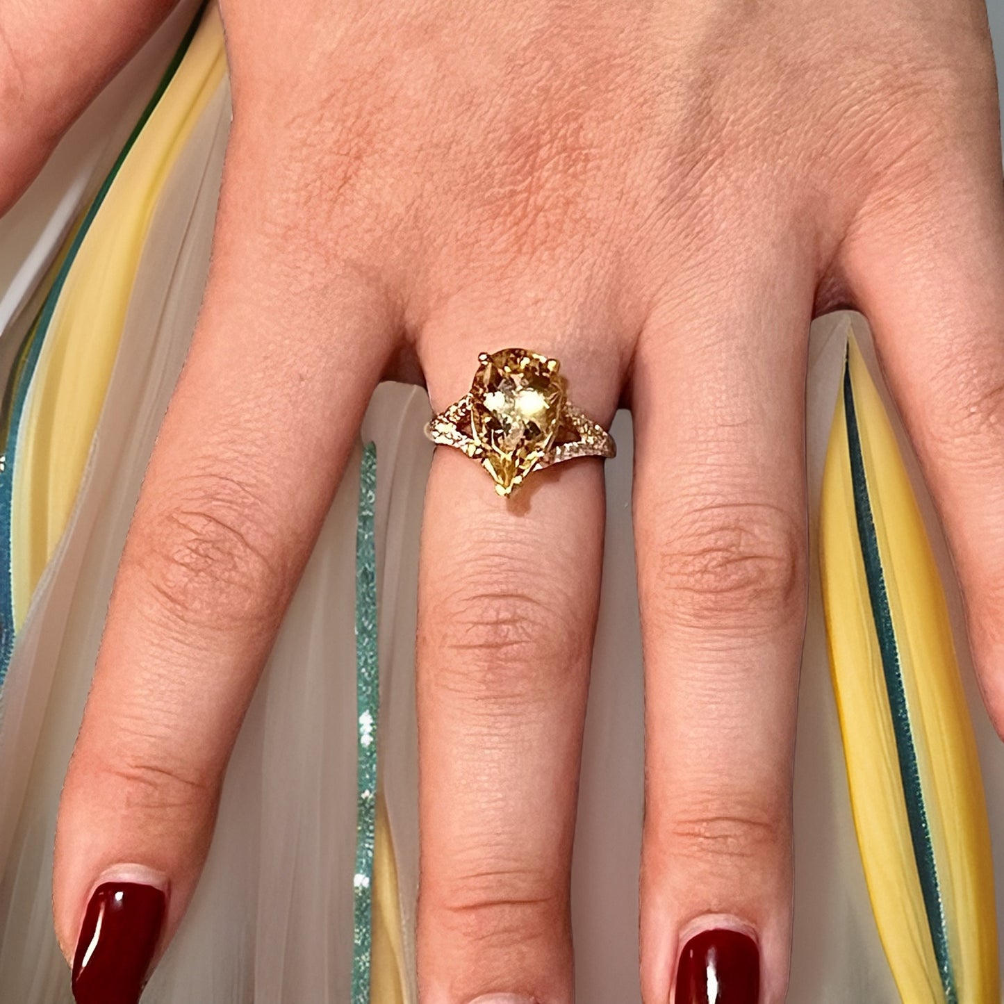 Natural Citrine Diamond Ring 6.5 14k Y Gold 4.79 TCW Certified $3,950 310632 - Certified Fine Jewelry