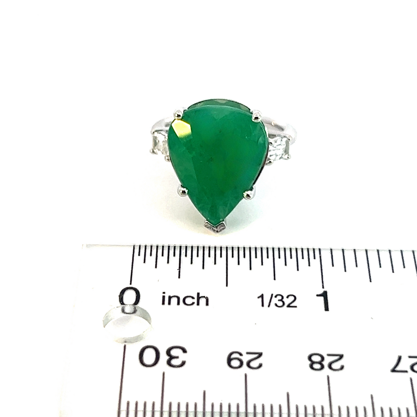 Natural Emerald Diamond Ring 7 14k White Gold 10.97 TCW Certified $4,950 311003 - Certified Fine Jewelry