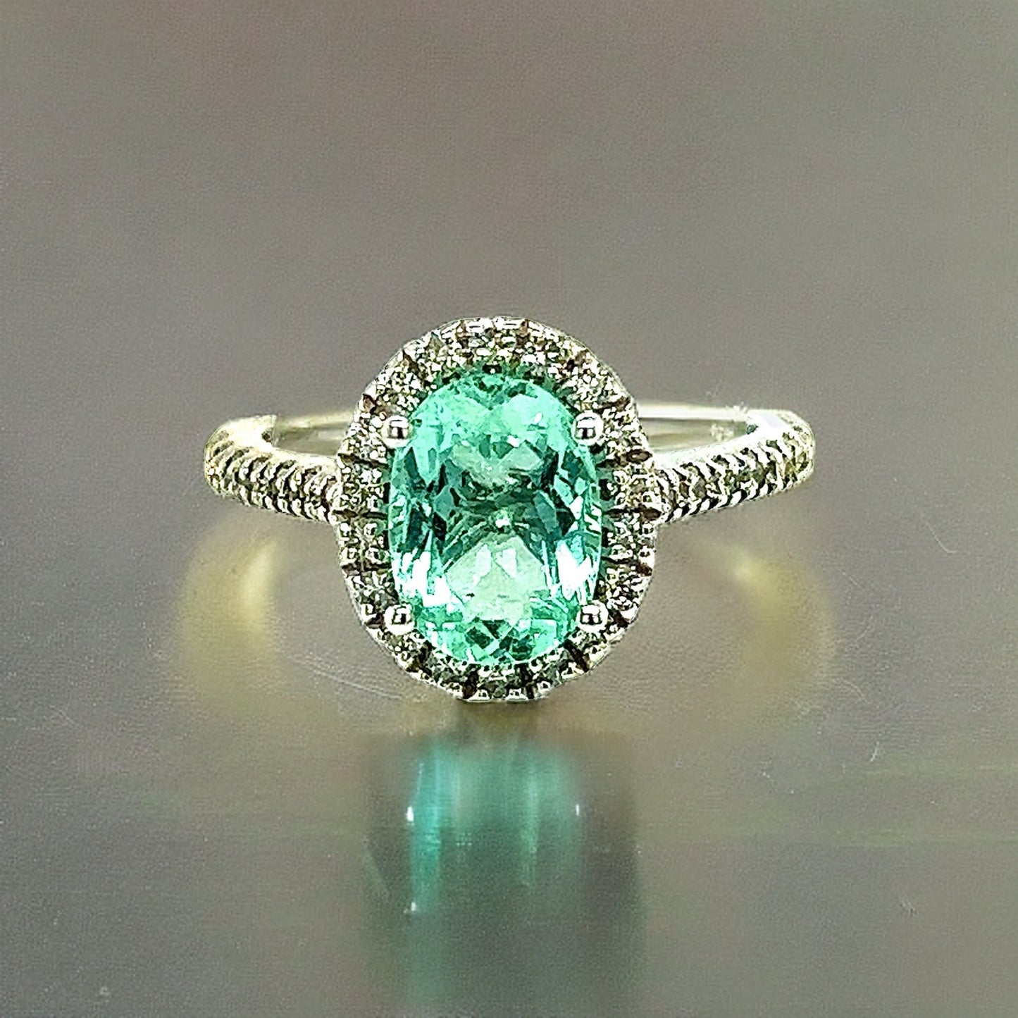 Natural Colombian Emerald Diamond Ring Size 6.5 14k W Gold 2.98 TCW Certified $6,790 218110 - Certified Fine Jewelry