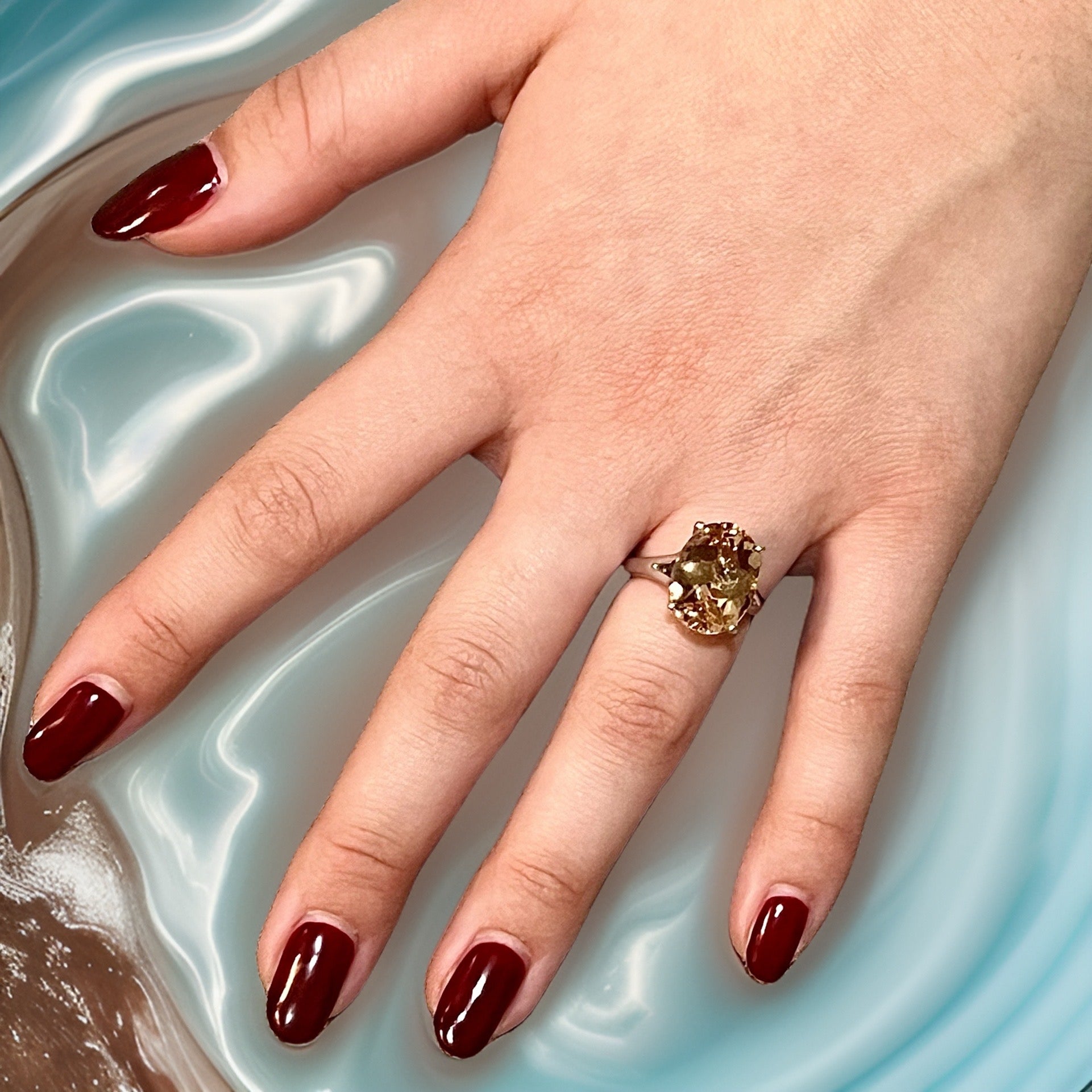 Natural Citrine Ring 6.5 14k W Gold 6.48 Cts Certified $3,950 310628 - Certified Fine Jewelry