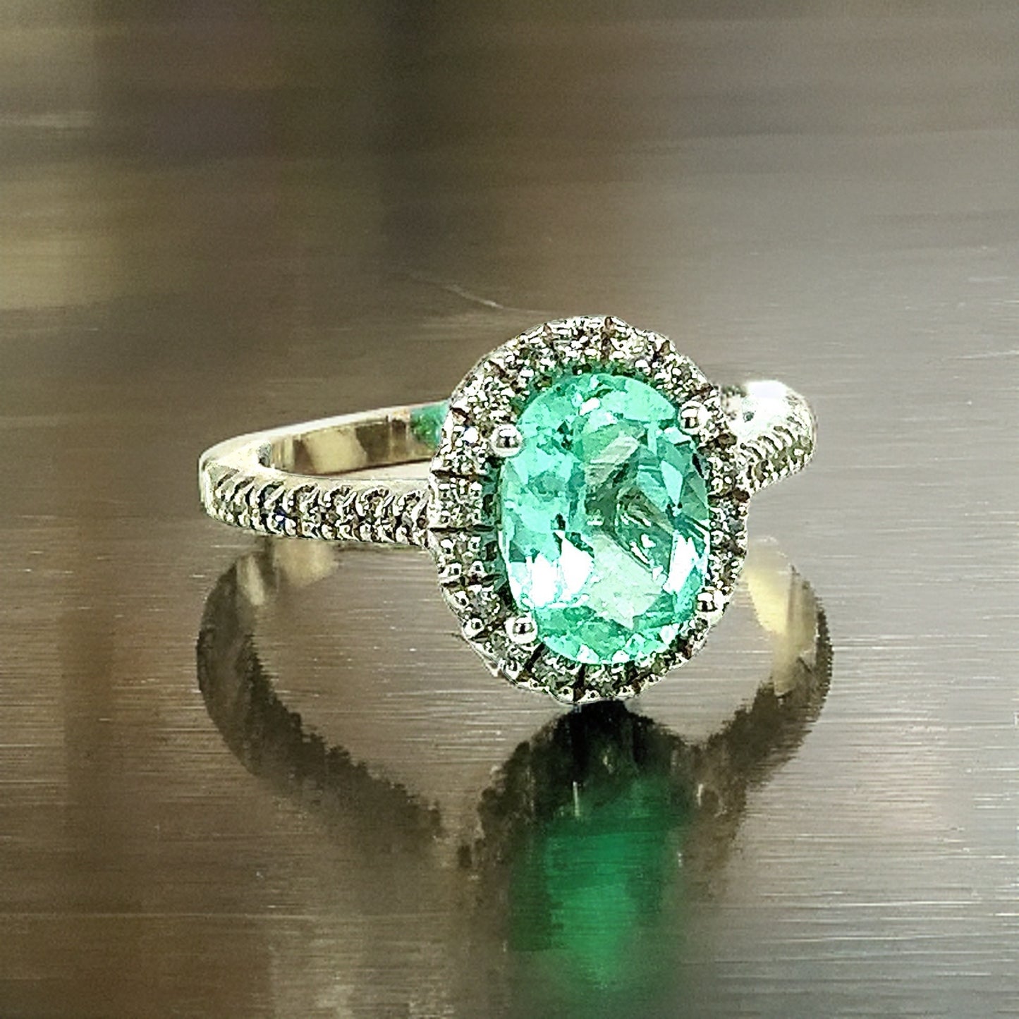 Natural Colombian Emerald Diamond Ring Size 6.5 14k W Gold 2.98 TCW Certified $6,790 218110 - Certified Fine Jewelry