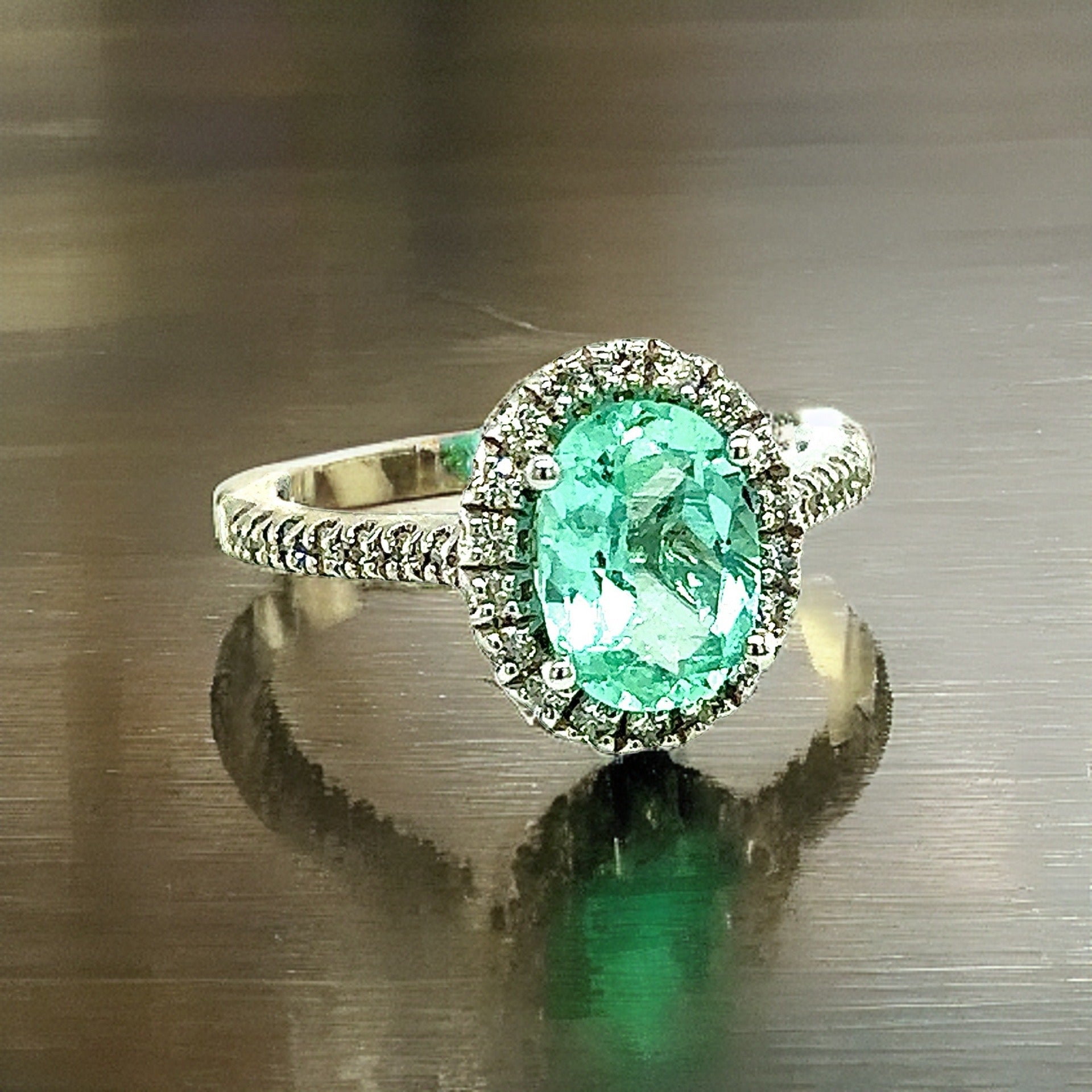 Natural Colombian Emerald Diamond Ring Size 6.5 14k W Gold 2.98 TCW Certified $6,790 218110 - Certified Fine Jewelry