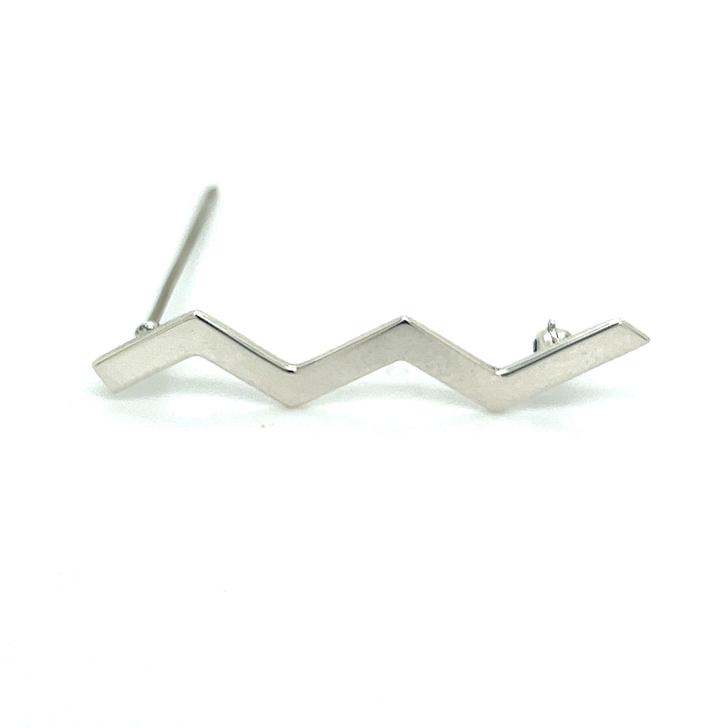 Tiffany & Co Estate Zigzag Wave Brooch Pin Sterling Silver By Paloma Picasso TIF483 - Certified Fine Jewelry