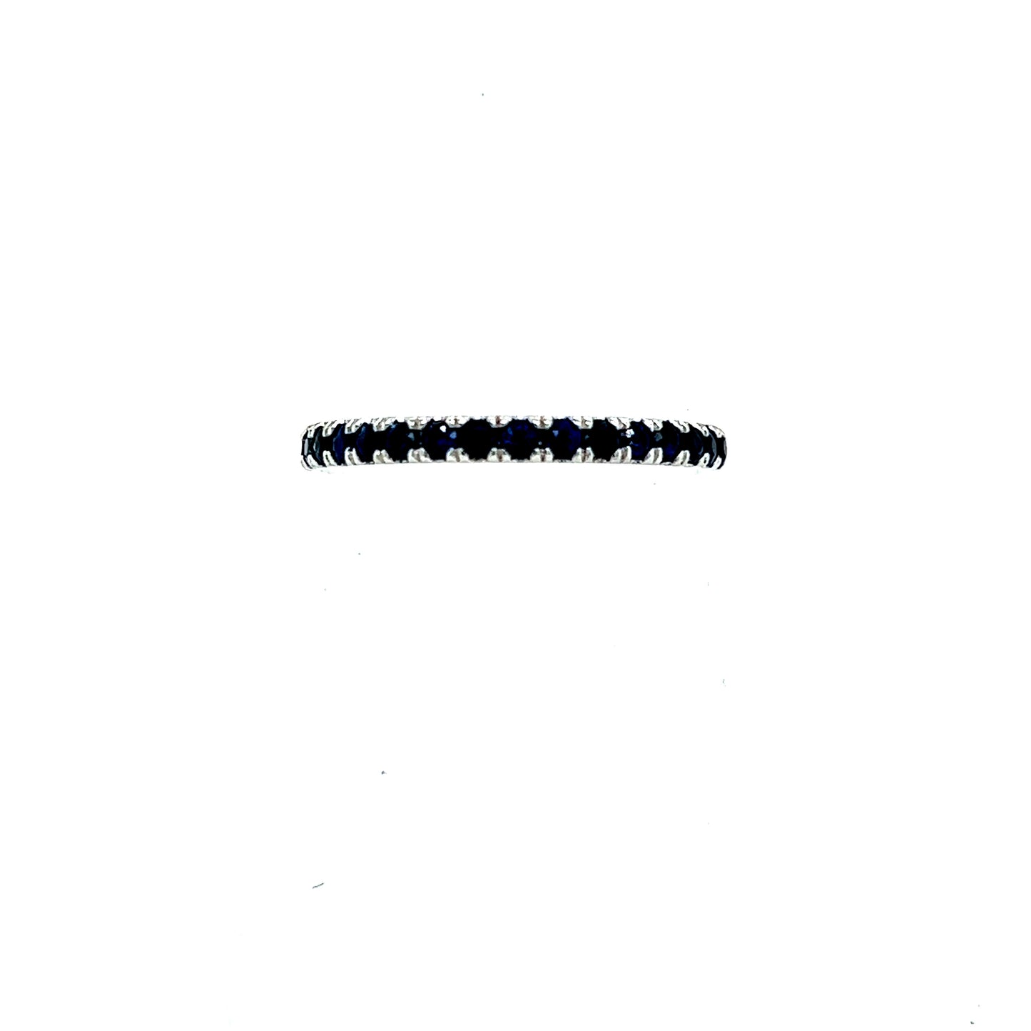 Natural Blue Sapphire Ring 6.5 14k W Gold 0.66 TCW Certified $1,190 217007 - Certified Fine Jewelry