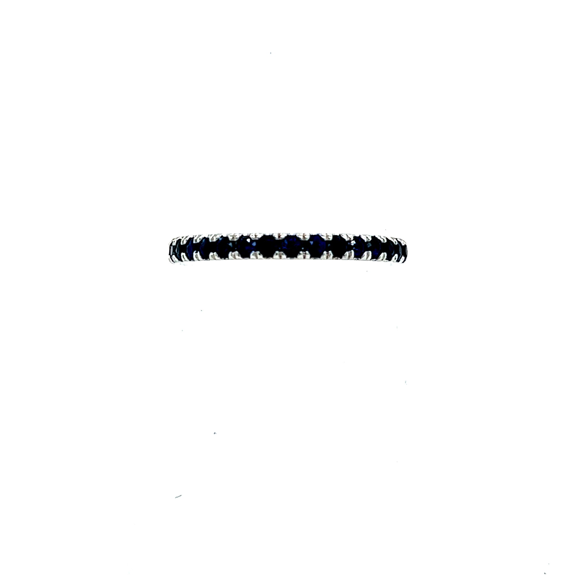 Natural Blue Sapphire Ring 6.5 14k W Gold 0.66 TCW Certified $1,190 217007 - Certified Fine Jewelry