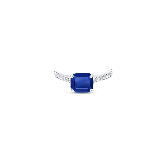 Natural Sapphire Diamond Ring 6.5 14k W Gold 1.99 TCW Certified $3,950 310601