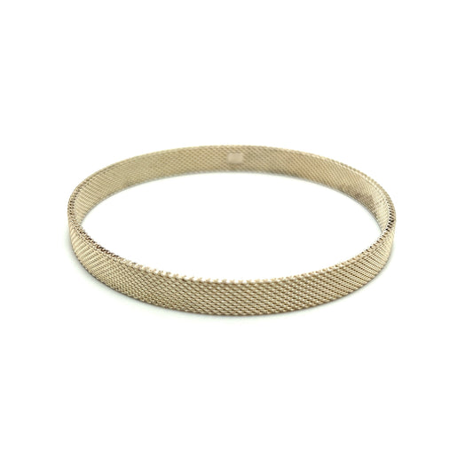 Tiffany & Co Estate Somerset Hard Bangle M 7.5" Silver 6.5 mm Height TIF435 - Certified Fine Jewelry