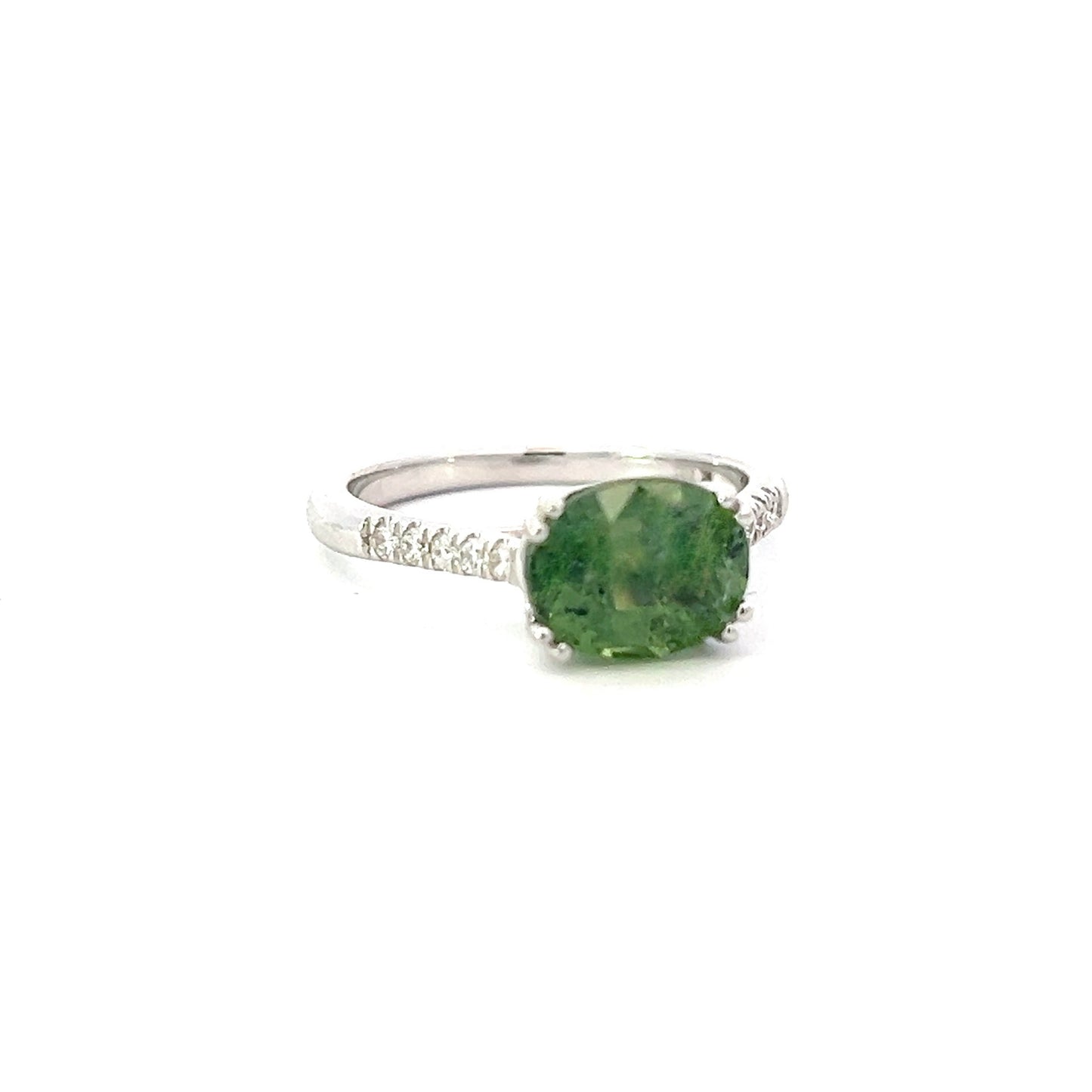 Natural Sapphire Diamond Ring 6.5 14k WG 2.89 TCW Certified $4,950 310999 - Certified Fine Jewelry