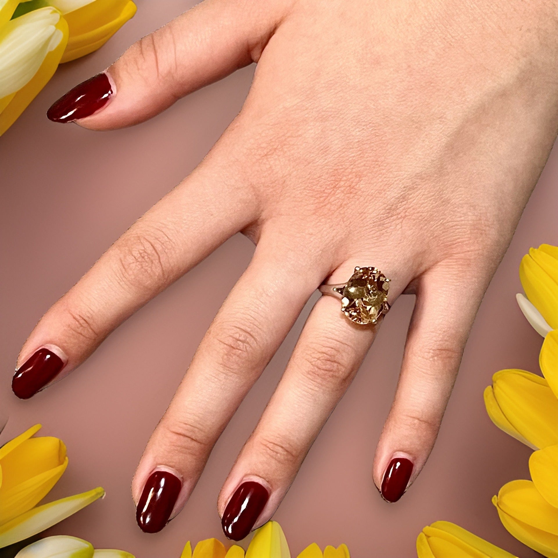 Natural Citrine Ring 6.5 14k W Gold 6.48 Cts Certified $3,950 310628 - Certified Fine Jewelry