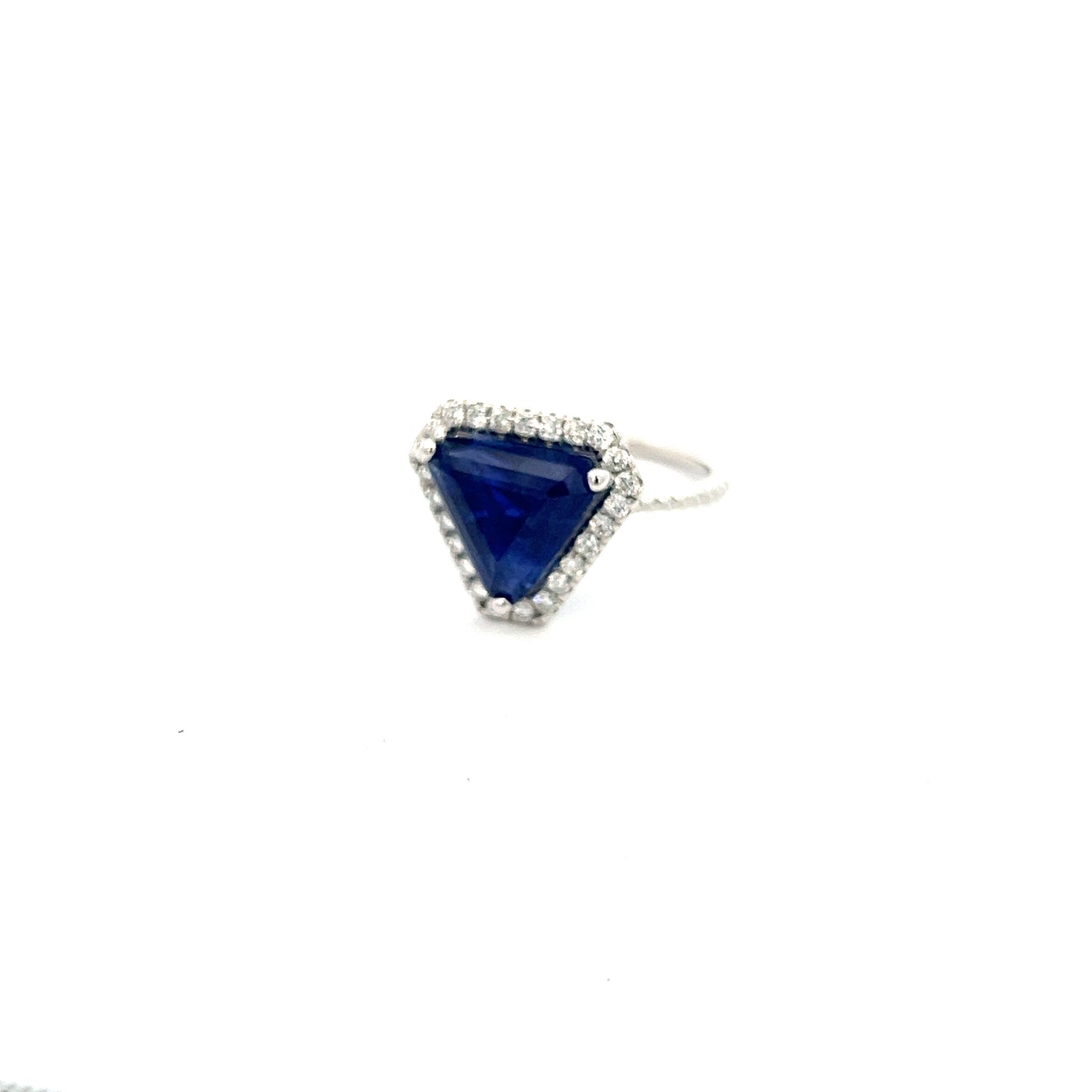 Natural Sapphire Diamond Ring 6.5 14k W Gold 5.84 TCW Certified $5,950 310654 - Certified Fine Jewelry