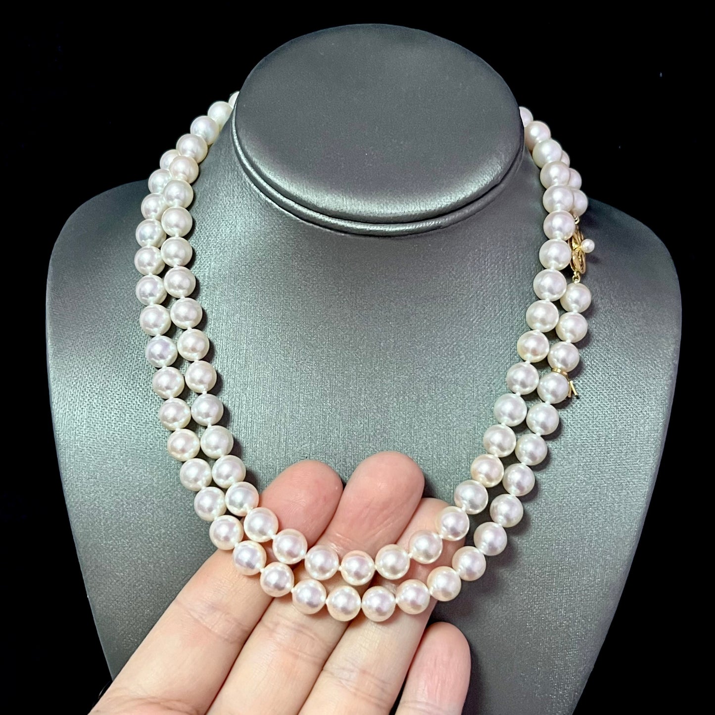 Mikimoto Estate Akoya Pearl Necklace 36" 18k Y Gold 9 mm Certified $56,000 M56000 - Certified Fine Jewelry