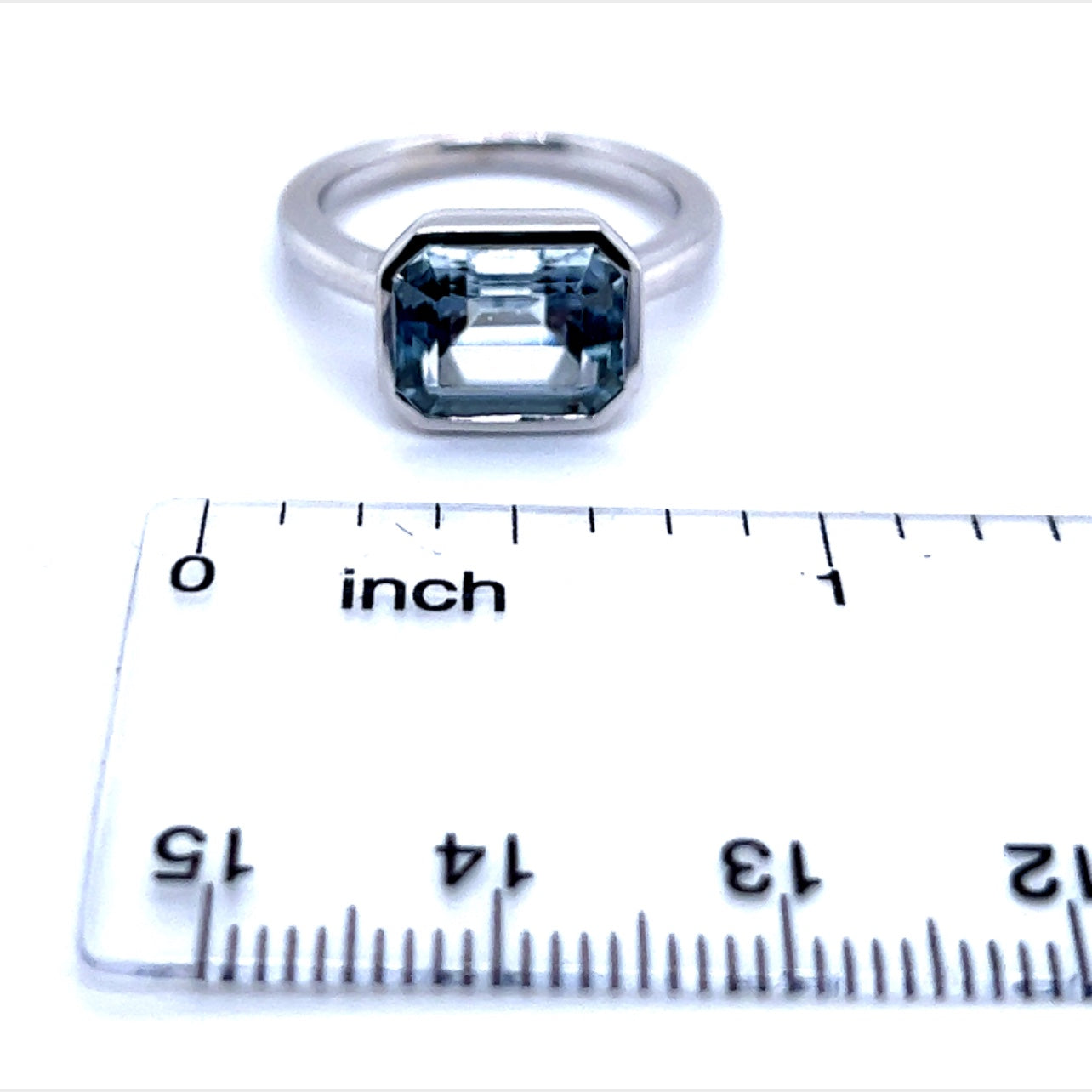 Natural Aquamarine Ring 6.5 14k White Gold 3.21 TCW Certified $2,190 221344 - Certified Fine Jewelry