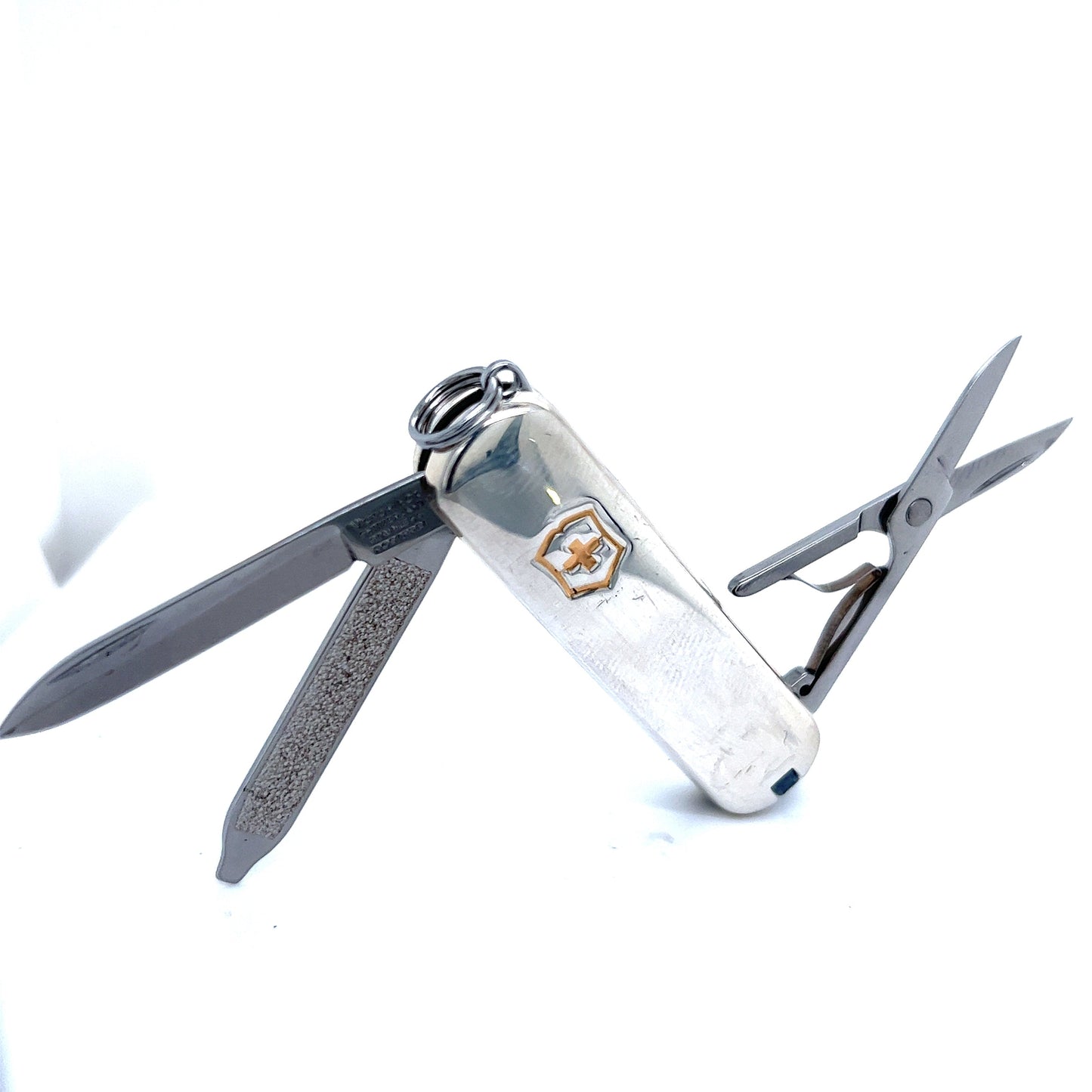 Tiffany & Co Estate Swiss Army Pocket Knife 18k Gold + Silver TIF595 - Certified Fine Jewelry