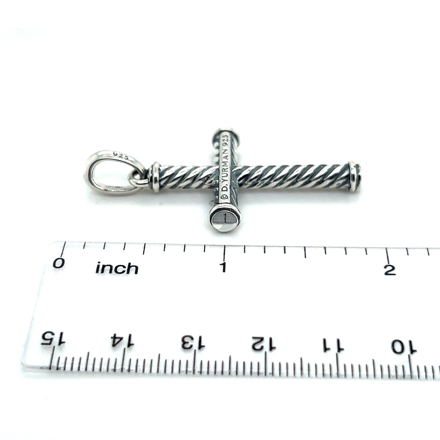 David Yurman Authentic Estate Unisex Cable Cross Silver DY475