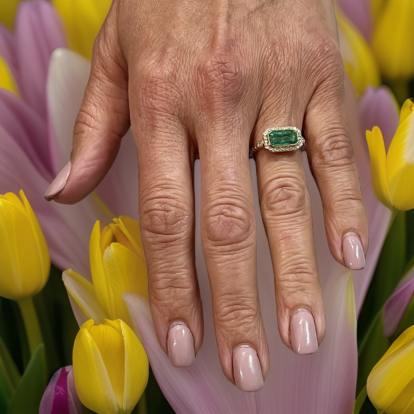 Natural Emerald and Diamond Ring 6.5 14k Y Gold 2.32 TCW Certified $4,950 310644 - Certified Fine Jewelry