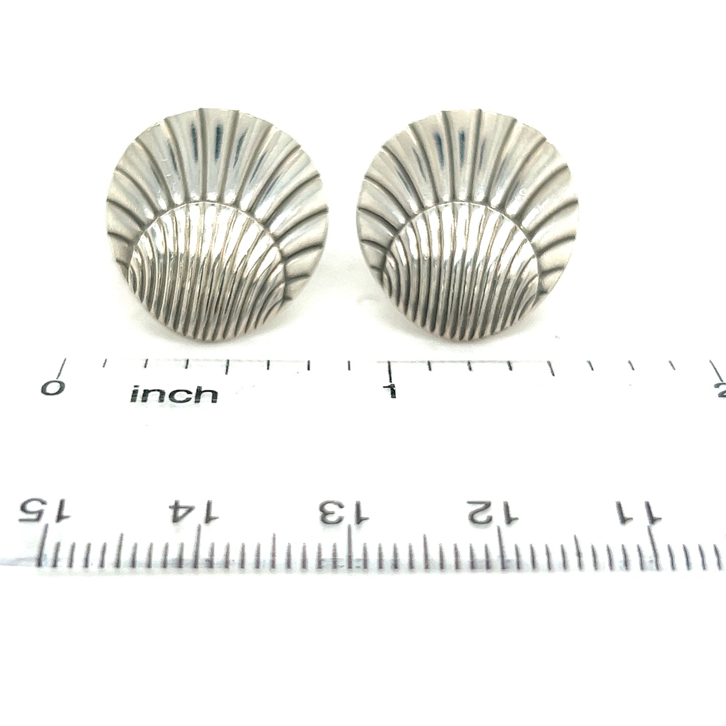 Georg Jensen Authentic Estate Seashell Cufflinks Silver GJ14 - Certified Fine Jewelry
