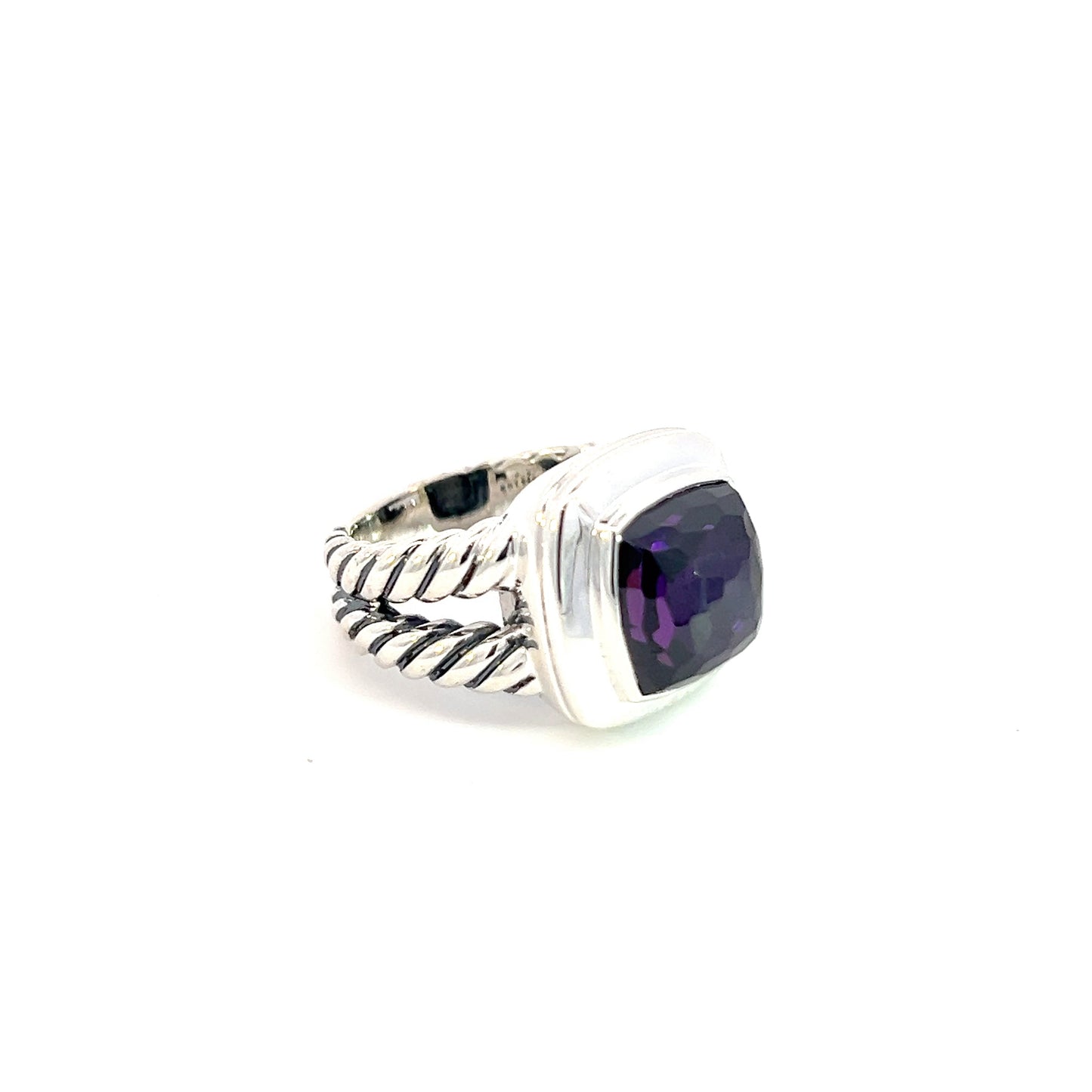 David Yurman Authentic Estate Black Orquid Albion Ring 6 Silver 11 mm DY359 - Certified Fine Jewelry
