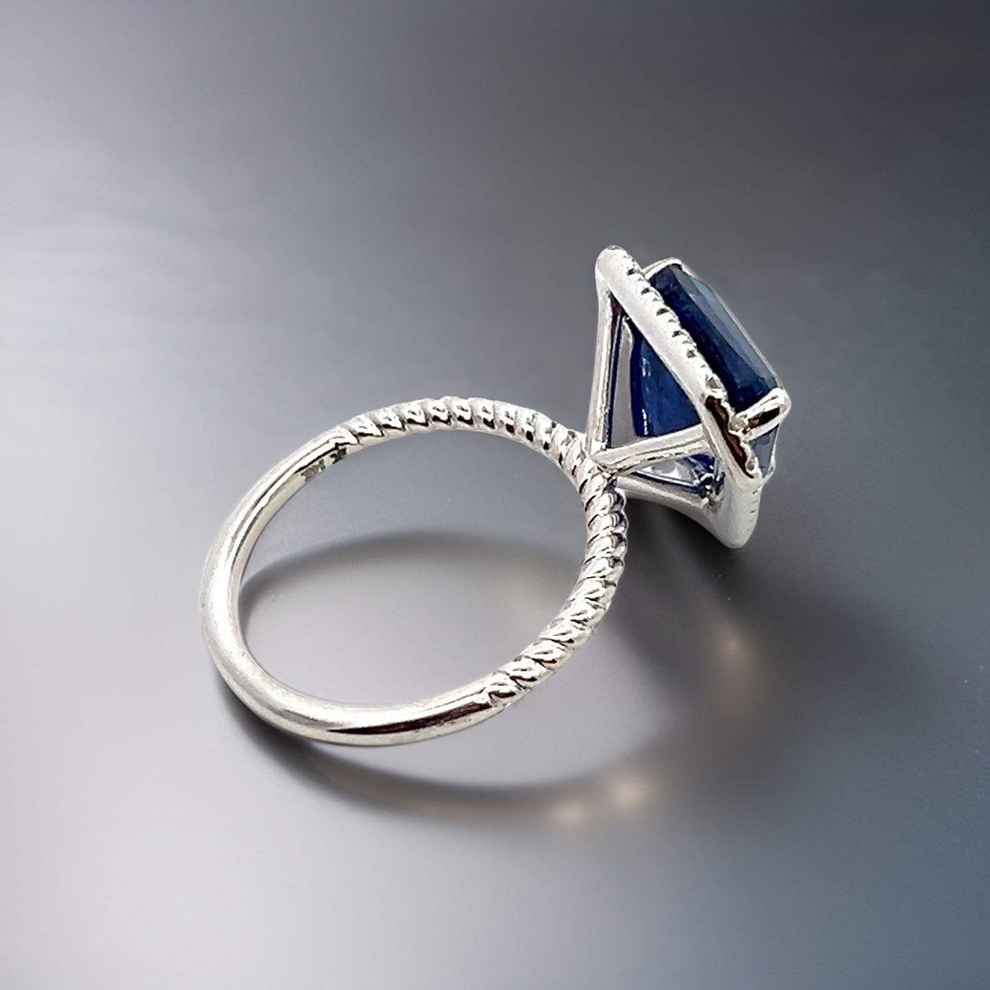 Natural Sapphire Diamond Ring 6.5 14k W Gold 5.84 TCW Certified $5,950 310654 - Certified Fine Jewelry
