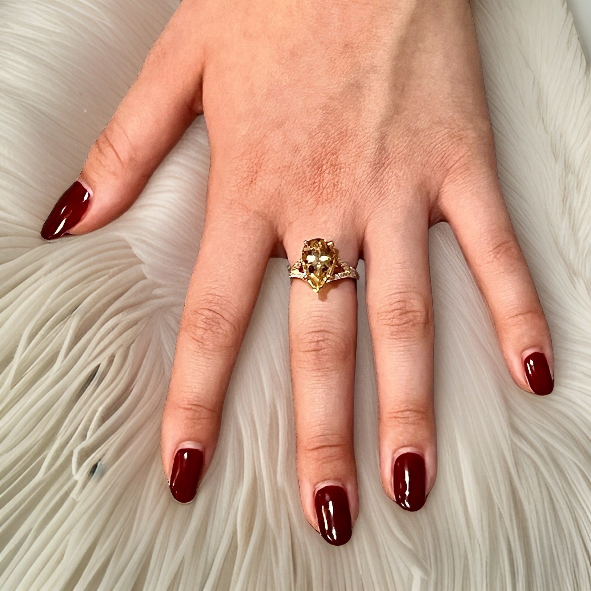 Natural Citrine Diamond Ring 6.5 14k Y Gold 4.79 TCW Certified $3,950 310632 - Certified Fine Jewelry