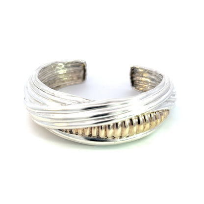 Tiffany & Co Estate Bangle Bracelet 7.5" 14 KT Ster Silver TIF545 - Certified Fine Jewelry