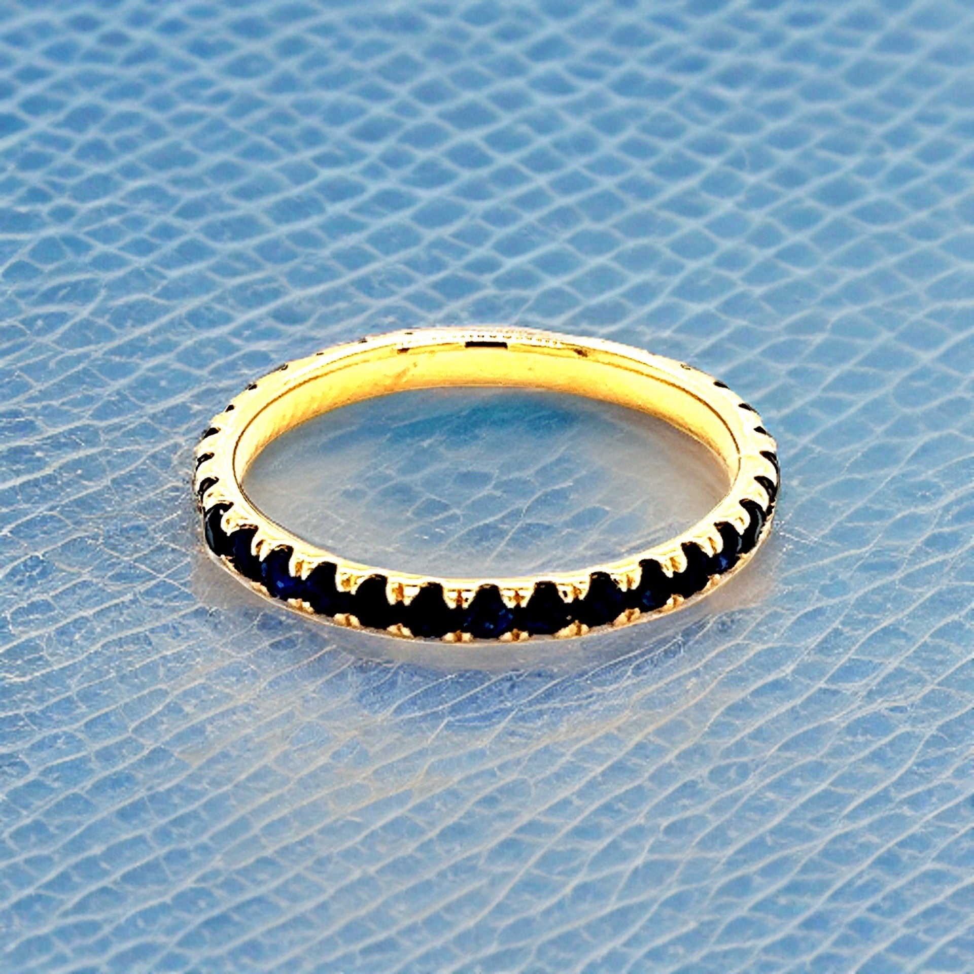 Natural Blue Sapphire Ring 6.5 14k Y Gold 0.66 TCW Certified $1,190 217009 - Certified Fine Jewelry