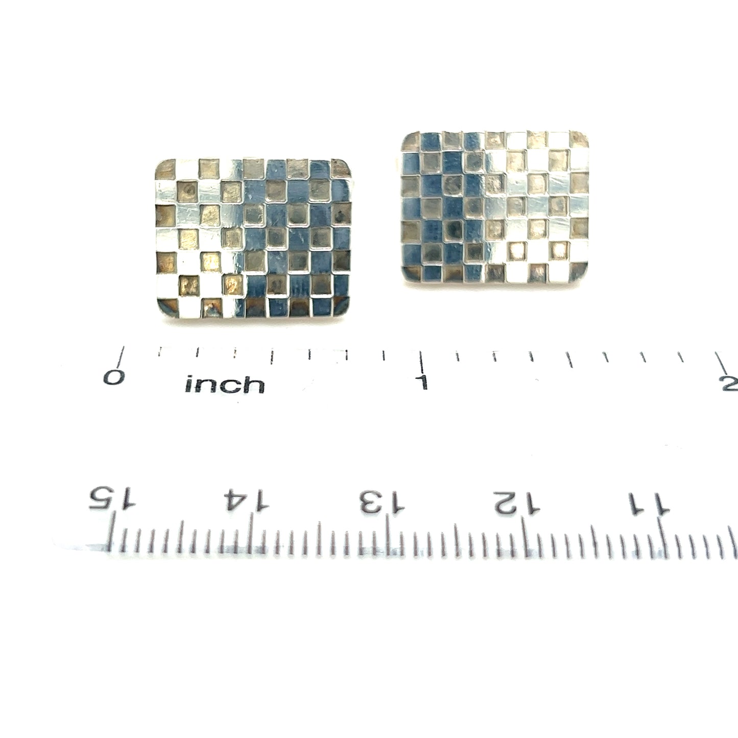 Georg Jensen Checkerboard Cufflinks Silver Estate GJ42