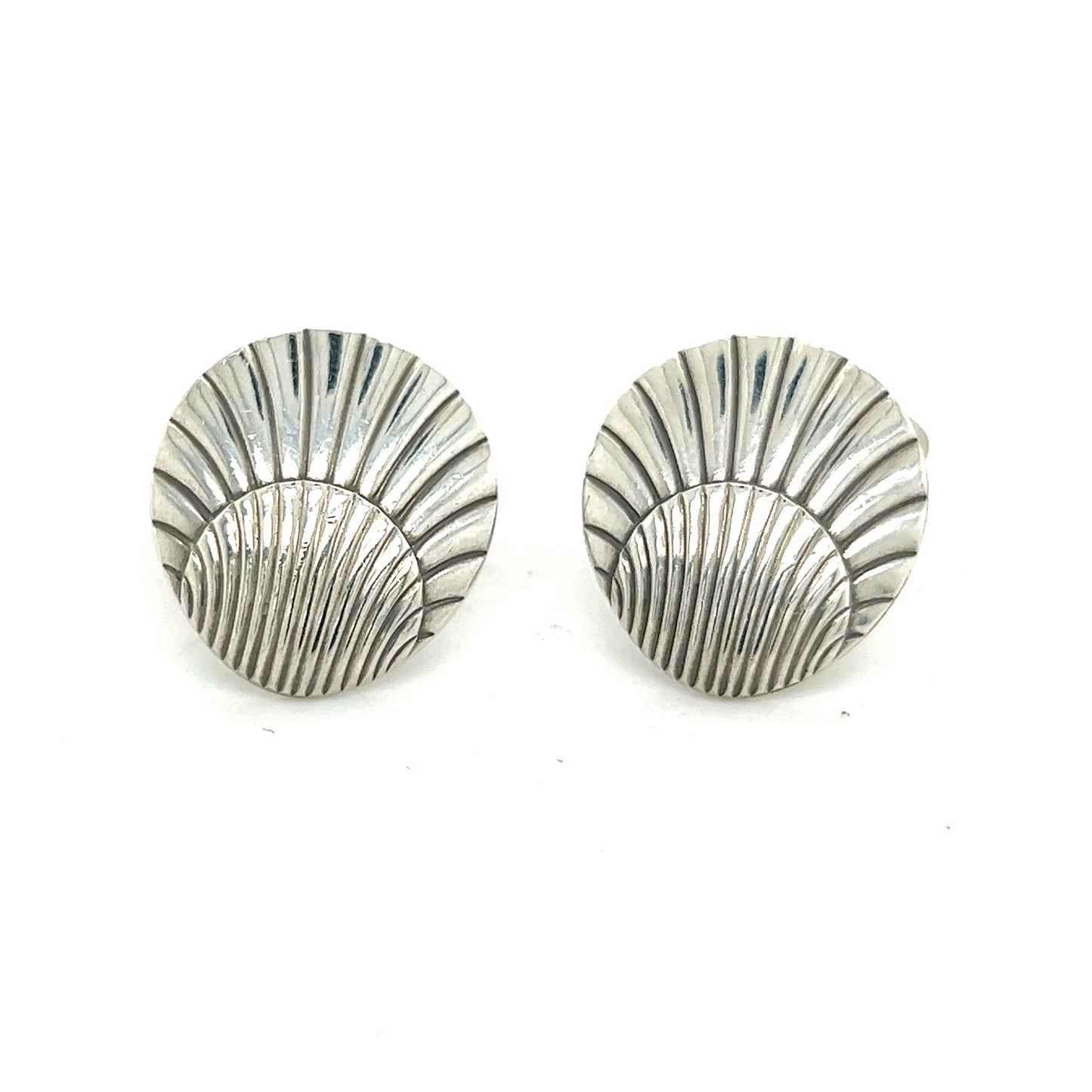 Georg Jensen Authentic Estate Seashell Cufflinks Silver GJ14 - Certified Fine Jewelry