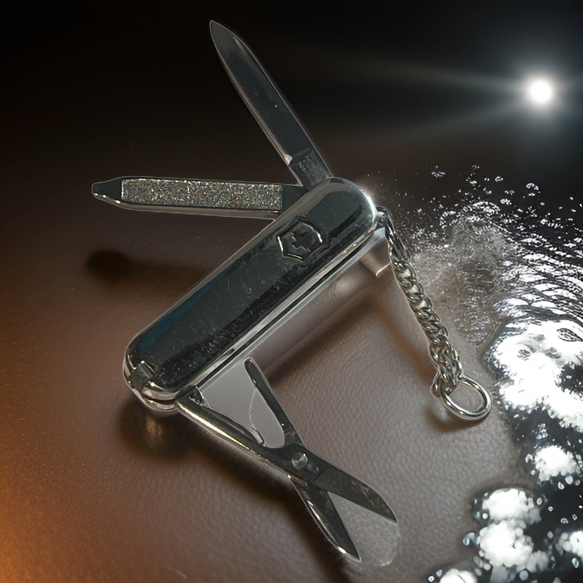 Tiffany & Co Estate Pocket Knife with Key chain 18k Silver TIF599 - Certified Fine Jewelry
