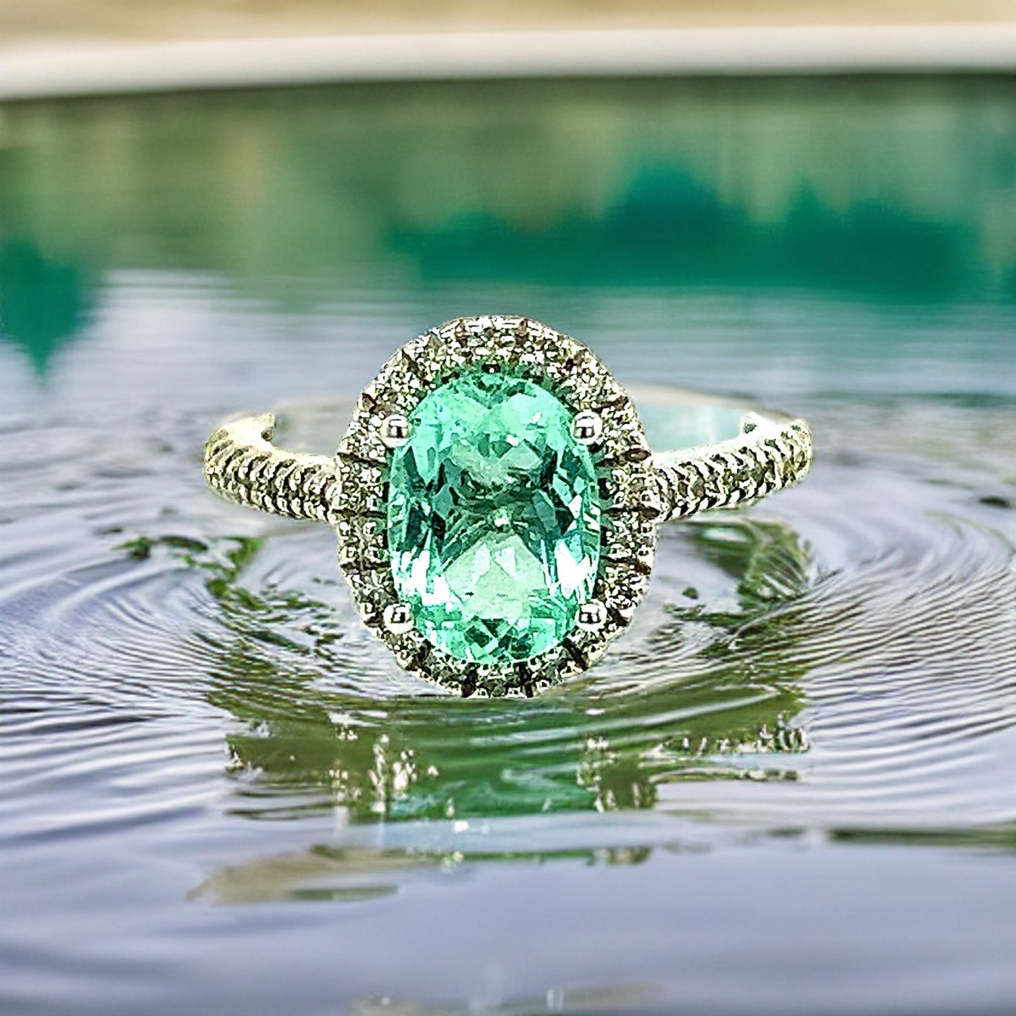 Natural Colombian Emerald Diamond Ring Size 6.5 14k W Gold 2.98 TCW Certified $6,790 218110 - Certified Fine Jewelry