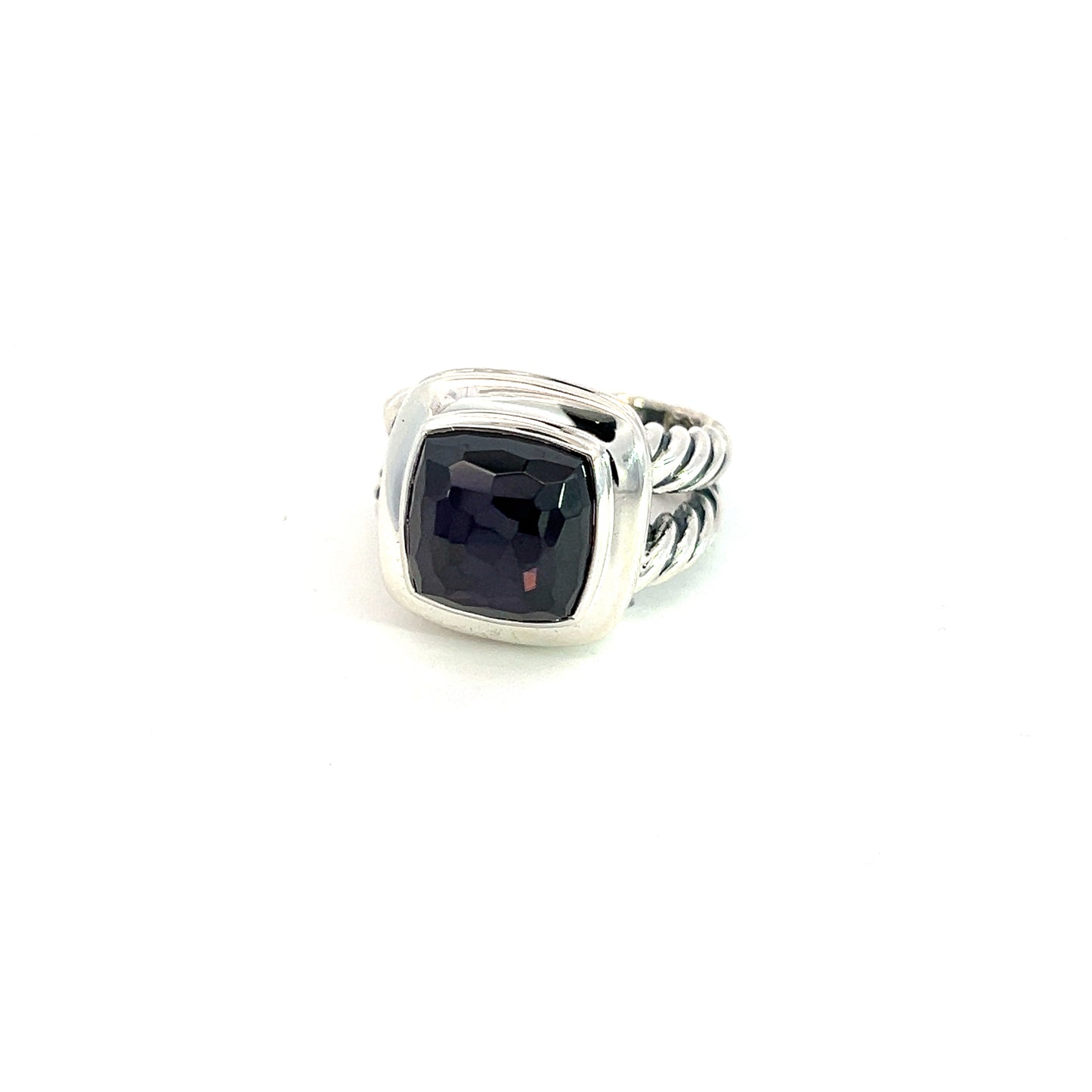 David Yurman Authentic Estate Black Orquid Albion Ring 6 Silver 11 mm DY359 - Certified Fine Jewelry
