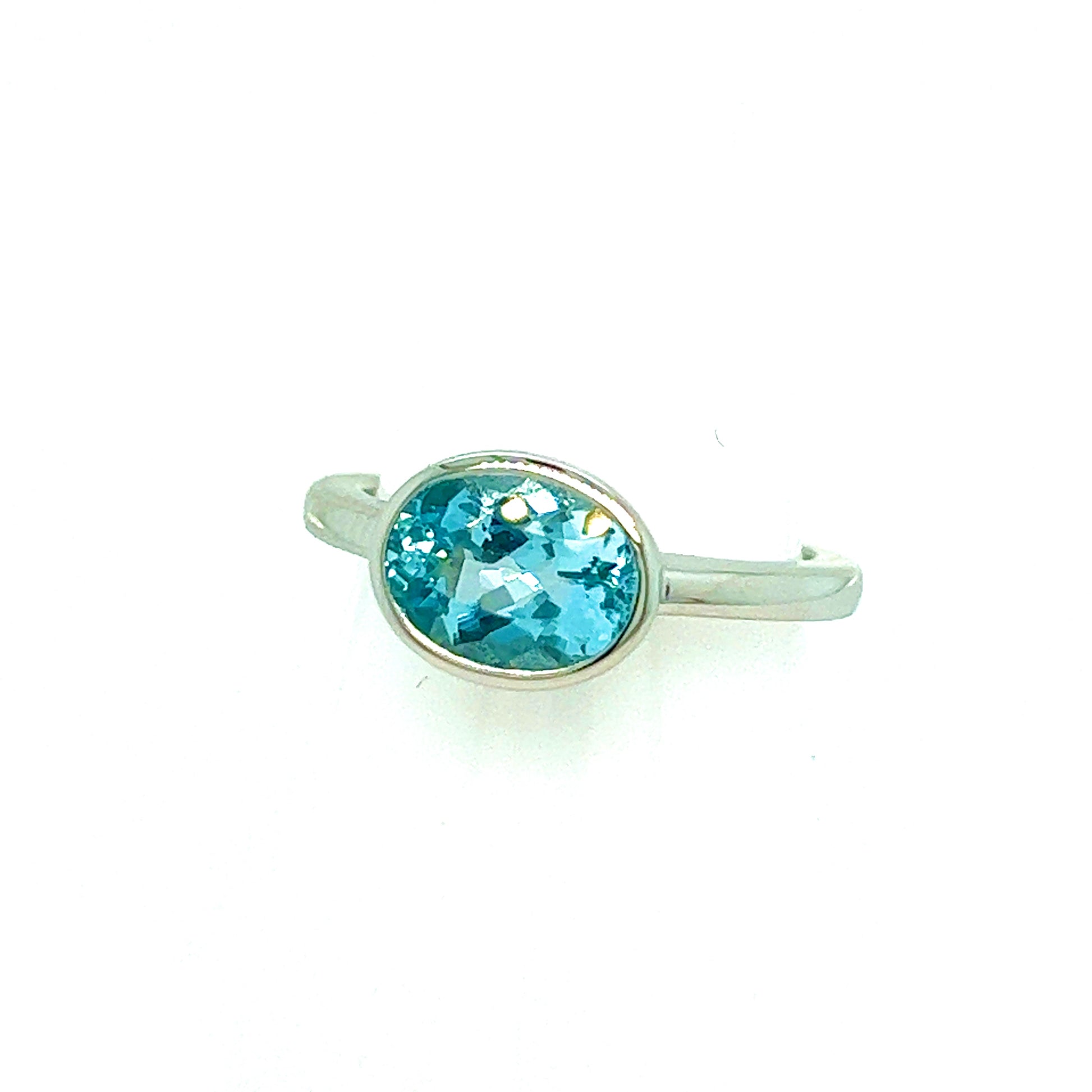 Natural Aquamarine Ring 6.5 14k W Gold 1.64 TCW Certified $1,950 221341 - Certified Fine Jewelry