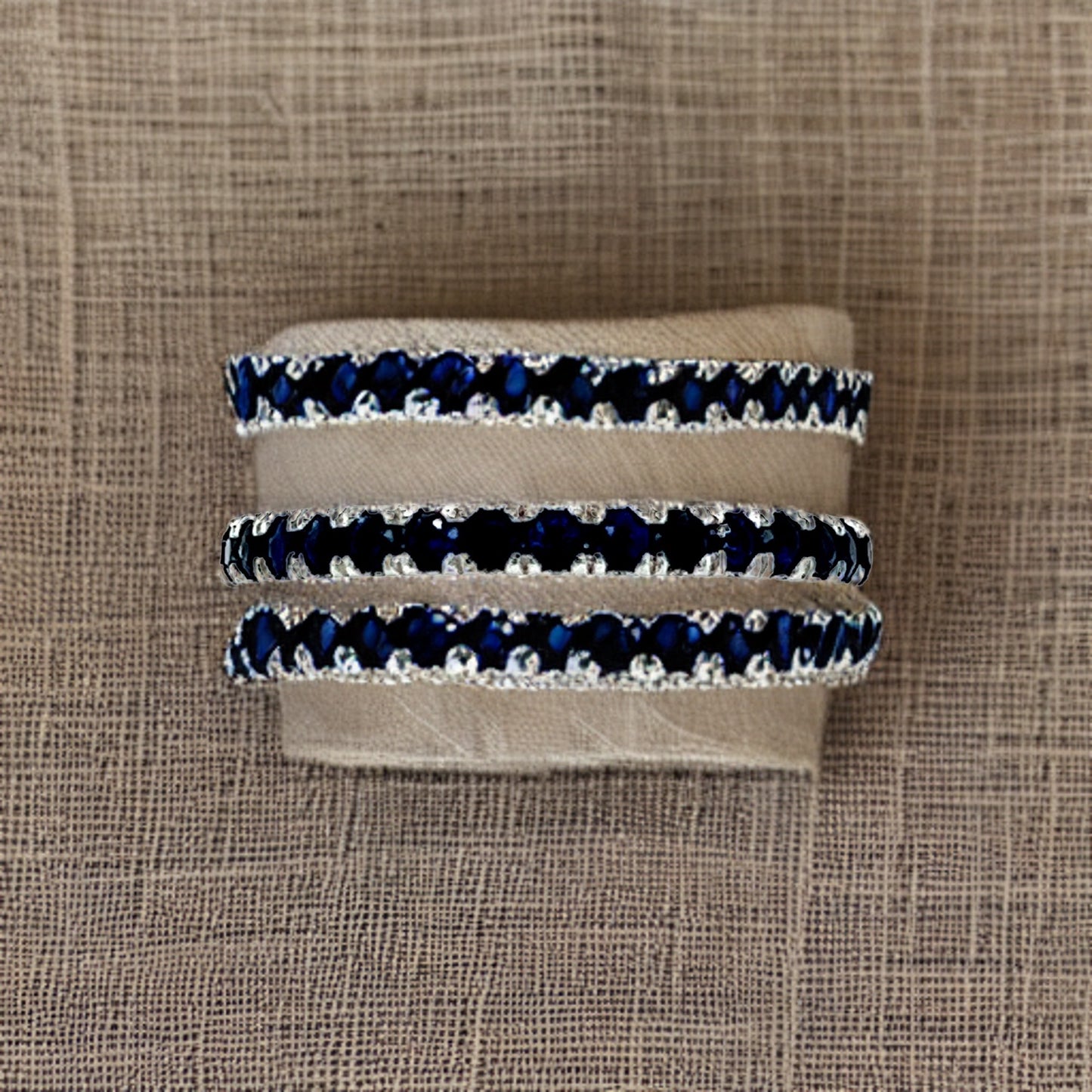 Natural Blue Sapphire Ring 6.5 14k W Gold 0.66 TCW Certified $1,190 217007 - Certified Fine Jewelry