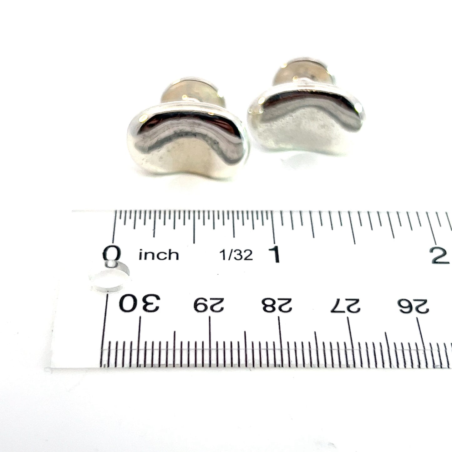 Tiffany & Co Estate Cufflinks Silver By Elsa Peretti TIF536 - Certified Fine Jewelry