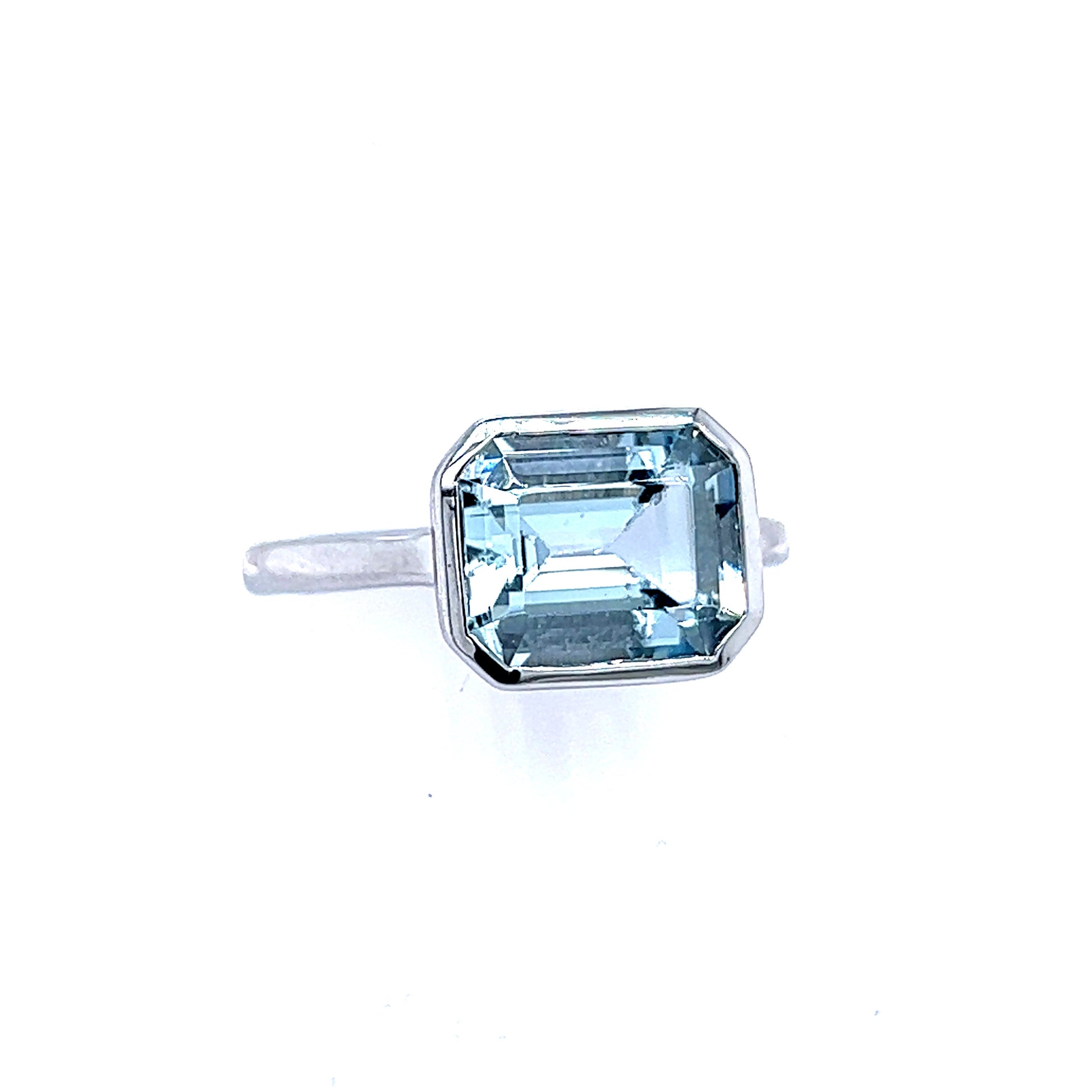 Natural Aquamarine Ring 6.5 14k White Gold 3.21 TCW Certified $2,190 221344 - Certified Fine Jewelry