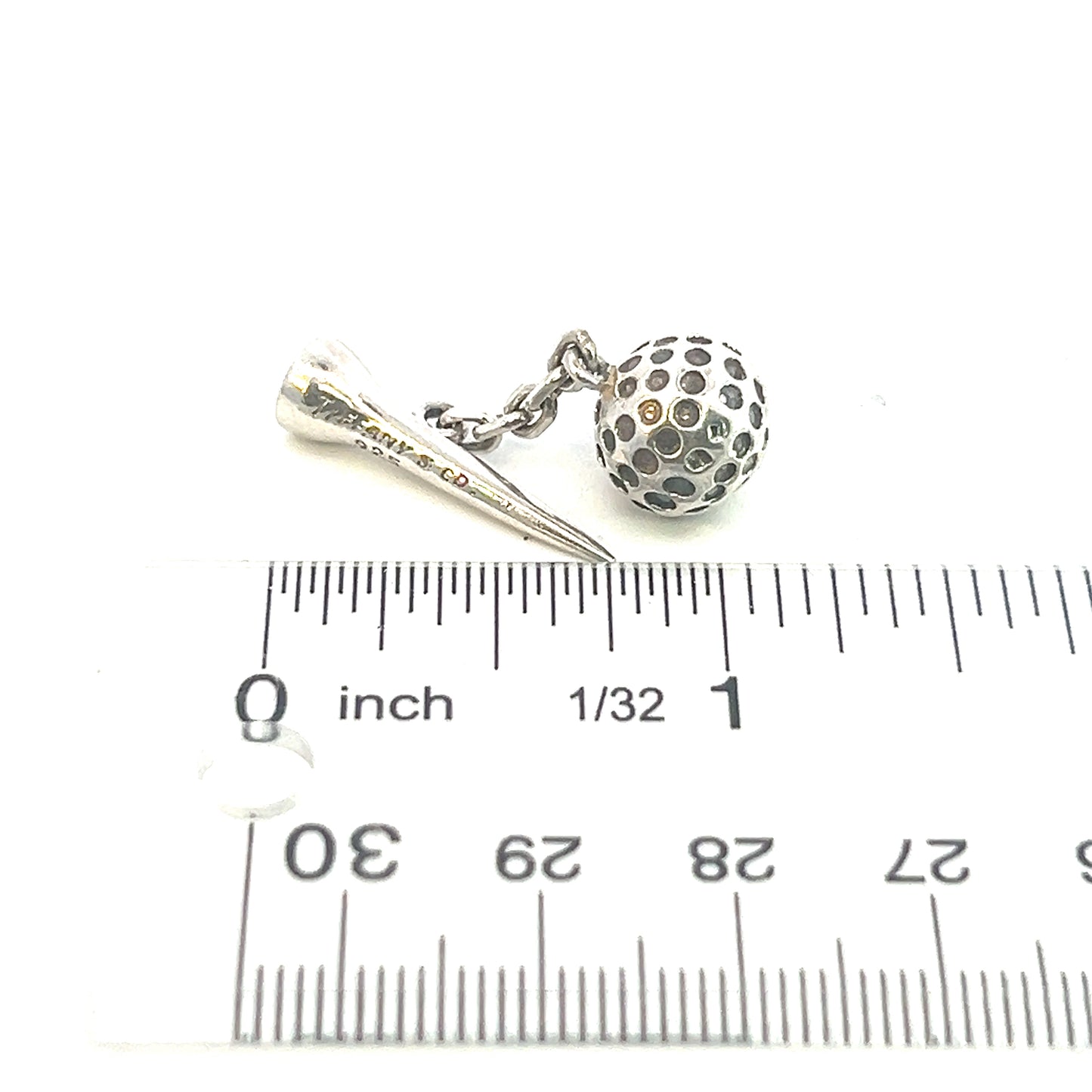 Tiffany & Co Estate Golf Ball Cufflinks Sterling Silver TIF603 - Certified Fine Jewelry