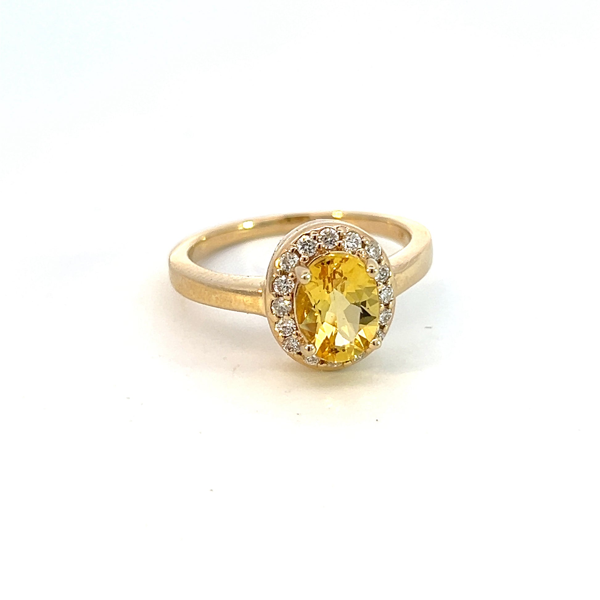 Natural Citrine Diamond Ring 6.5 14k Yellow Gold 1.74 TCW Certified $2,950 310633 - Certified Fine Jewelry