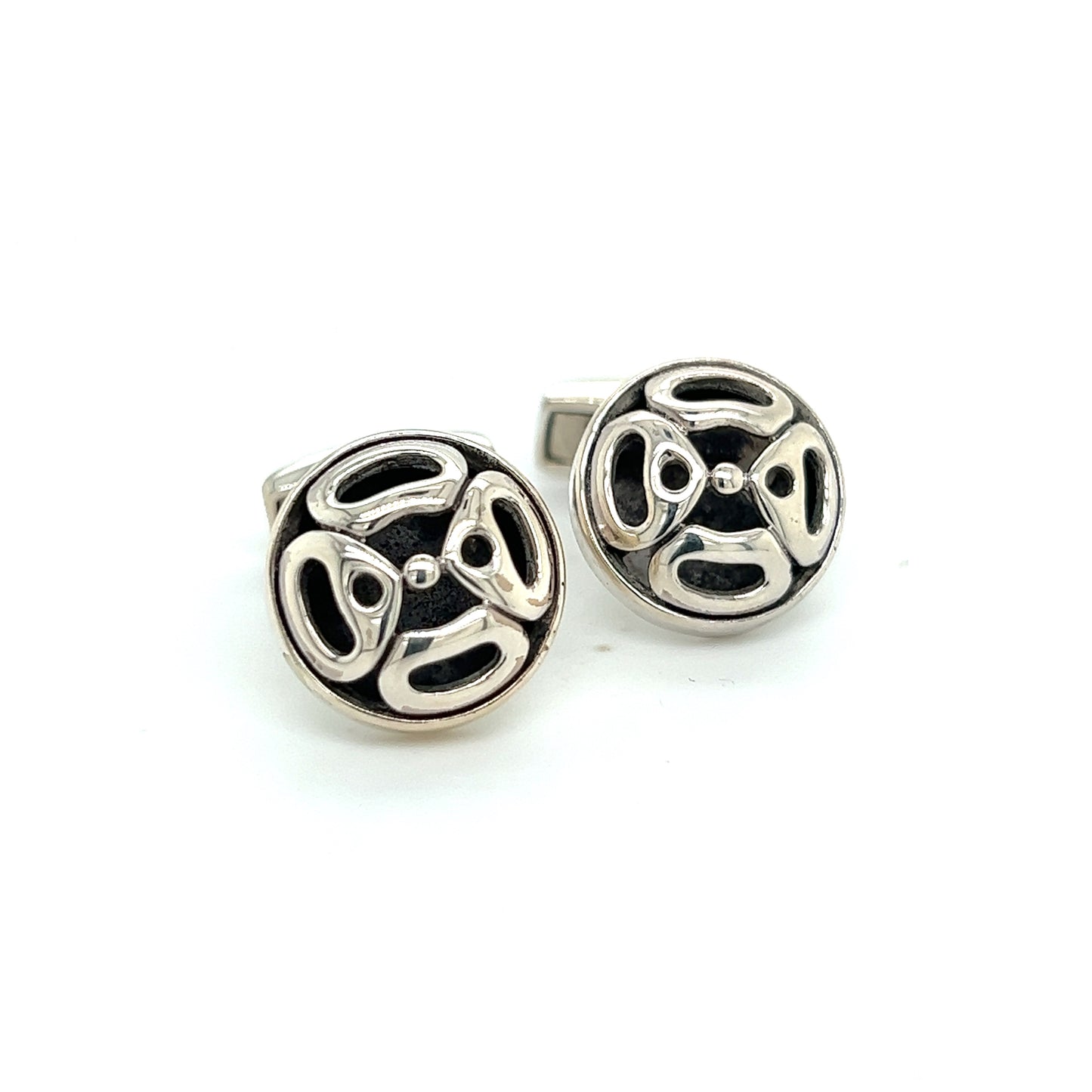 John Hardy Estate Mens Cufflinks Silver JH52 - Certified Fine Jewelry
