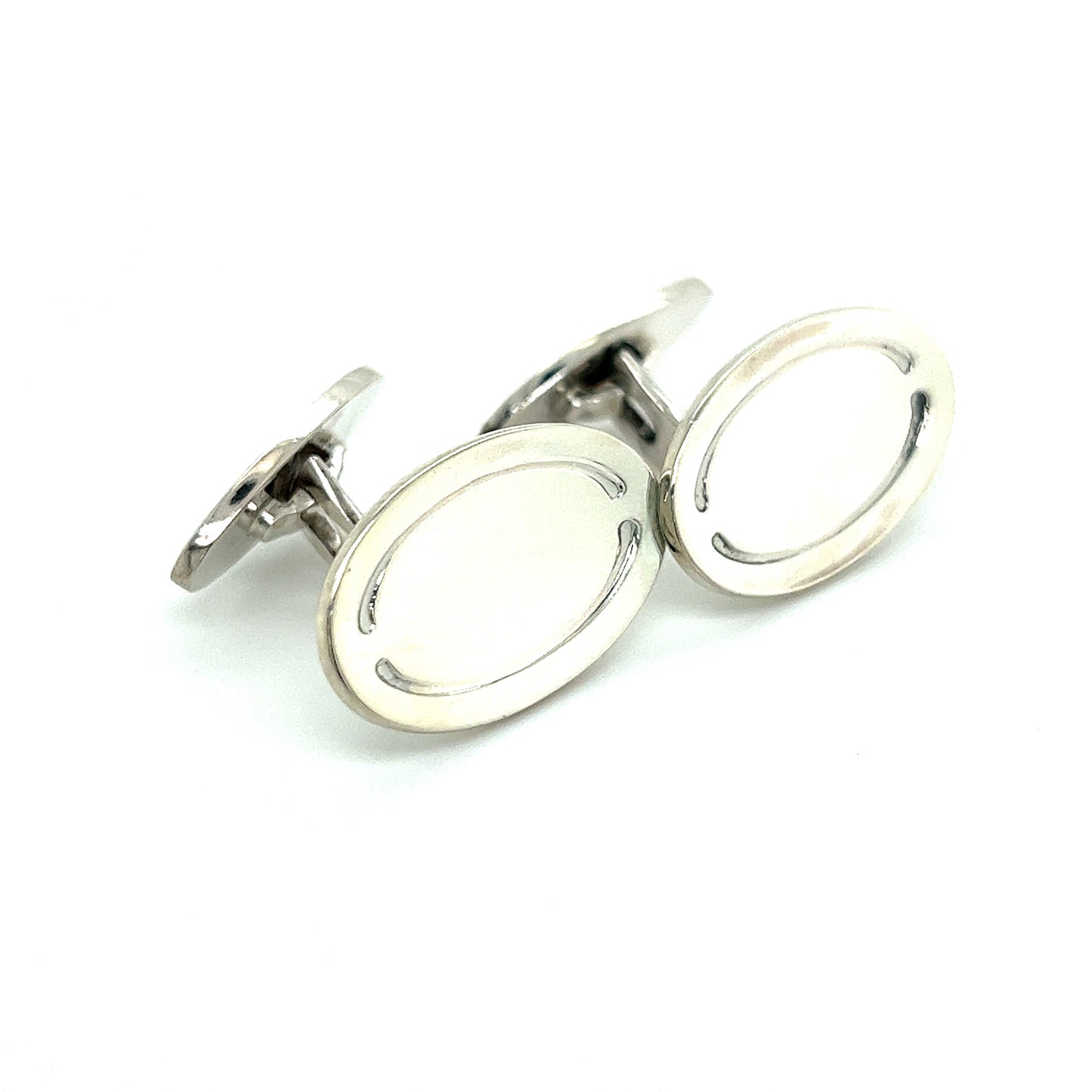 Georg Jensen Estate Mens Cufflinks Silver GJ18 - Certified Fine Jewelry