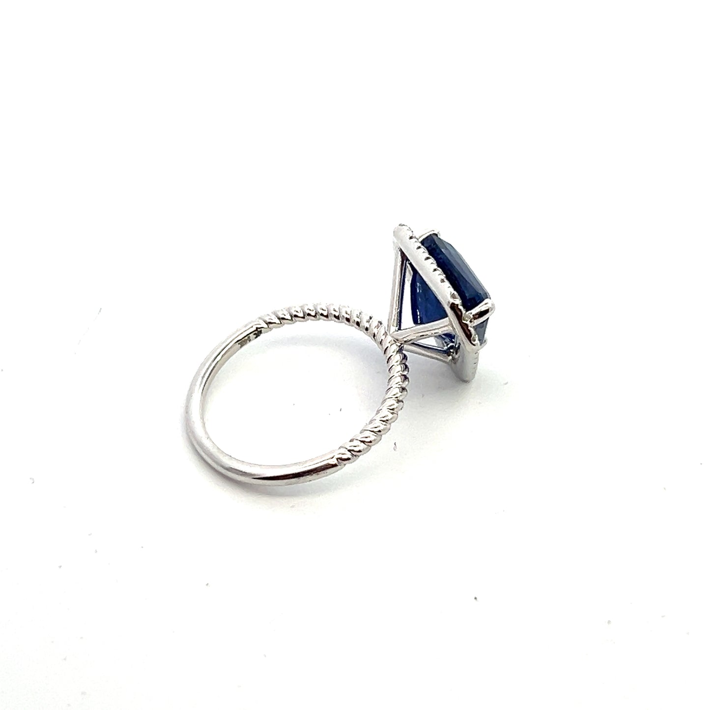 Natural Sapphire Diamond Ring 6.5 14k W Gold 5.84 TCW Certified $5,950 310654 - Certified Fine Jewelry