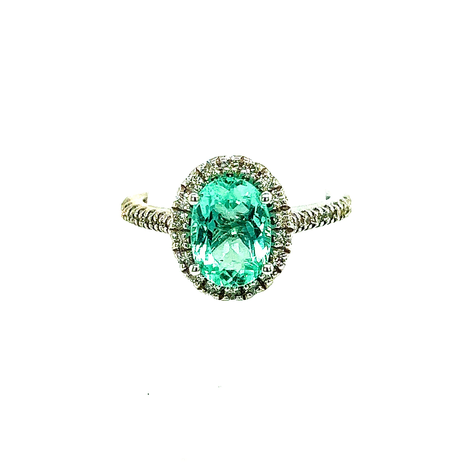 Natural Colombian Emerald Diamond Ring Size 6.5 14k W Gold 2.98 TCW Certified $6,790 218110 - Certified Fine Jewelry
