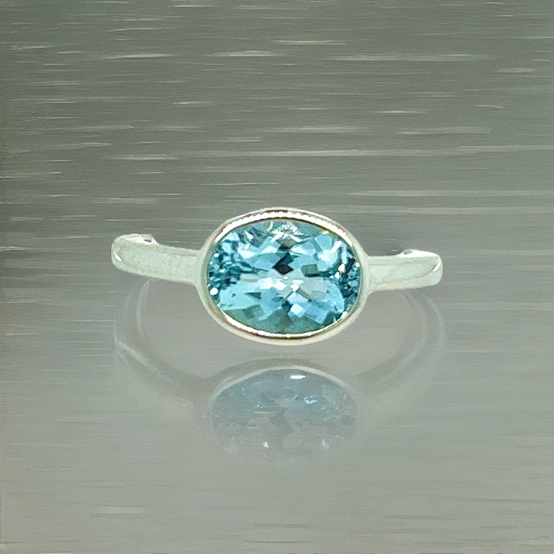 Natural Aquamarine Ring 6.5 14k W Gold 1.64 TCW Certified $1,950 221341 - Certified Fine Jewelry