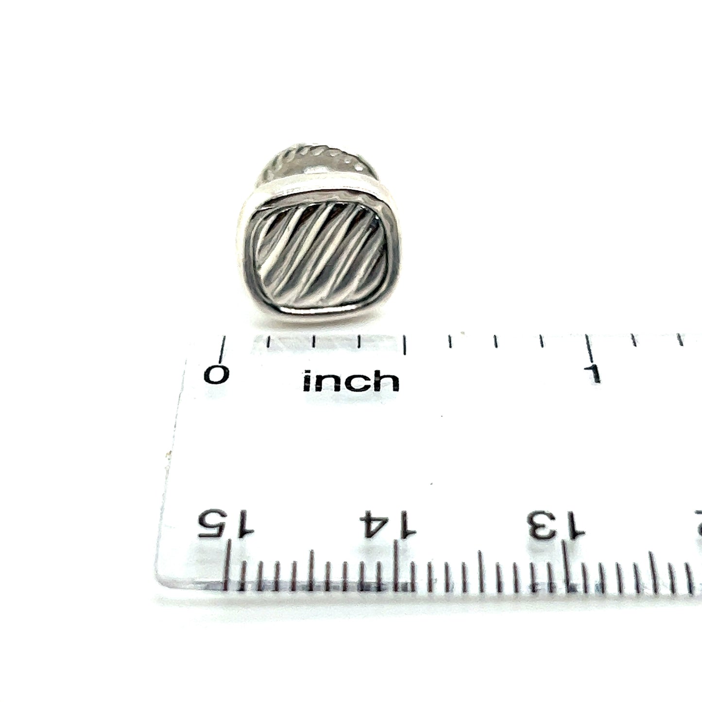 David Yurman Estate PC Tuxedo Button Set Sterling Silver DY413 - Certified Fine Jewelry